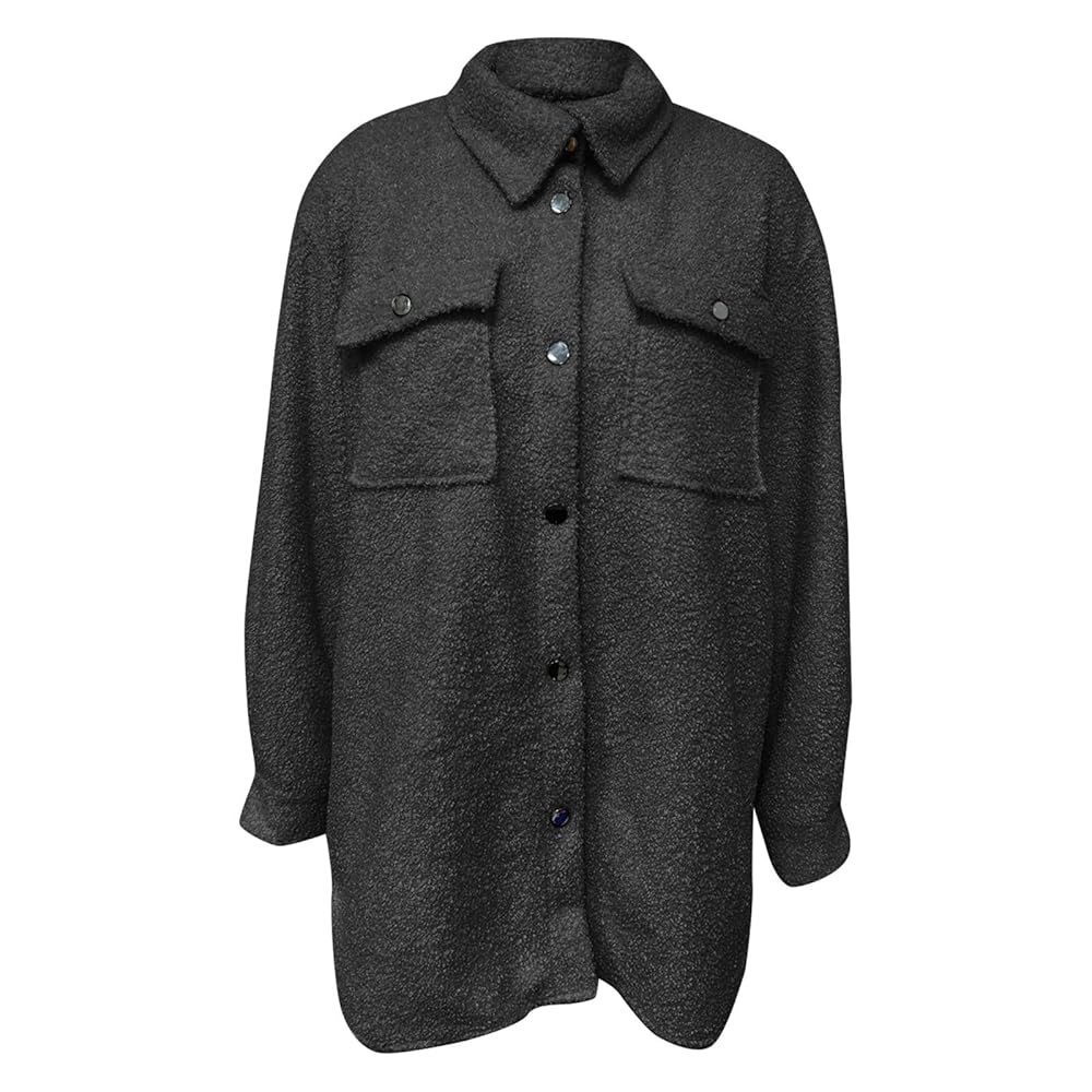 EpartSAA Soft Wool Jacket Women Womens Fleece Shirt Jacket