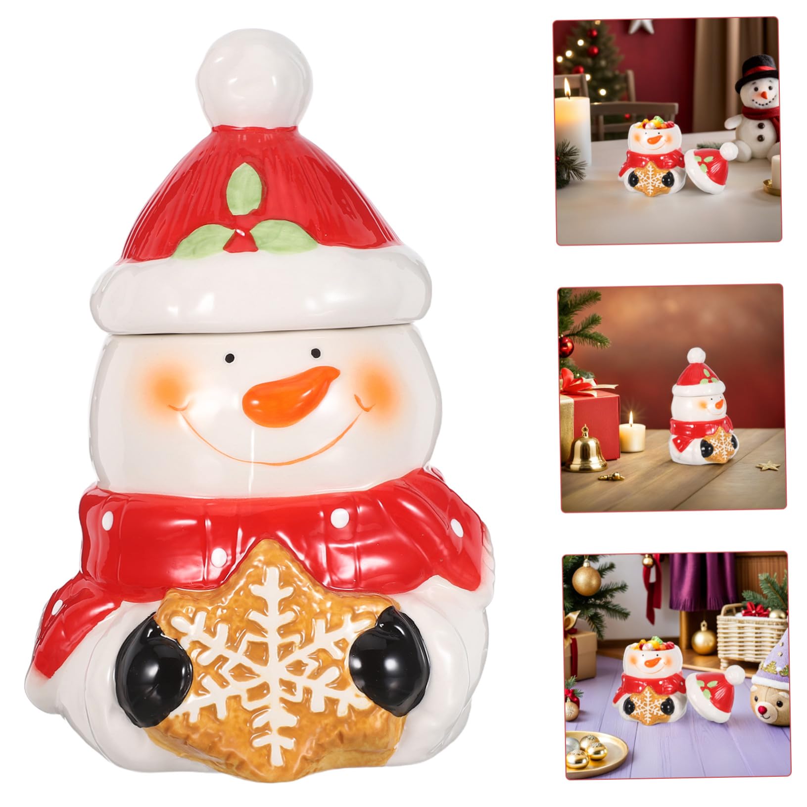 Zerodeko Pot de bonbons biscuits boîte à biscuits de Noël boîte de bonbons de Noël de faveur de la fête