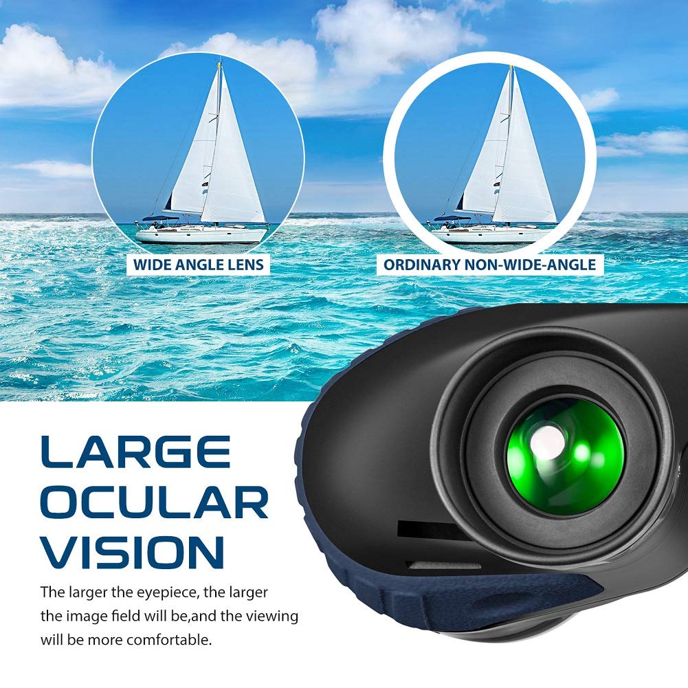 Hooway 7 x 50 impermeabile antiappannamento marine binocolo W/interno telemetro e bussola per navigazione, vela, pesca, sport acquatici, caccia e più