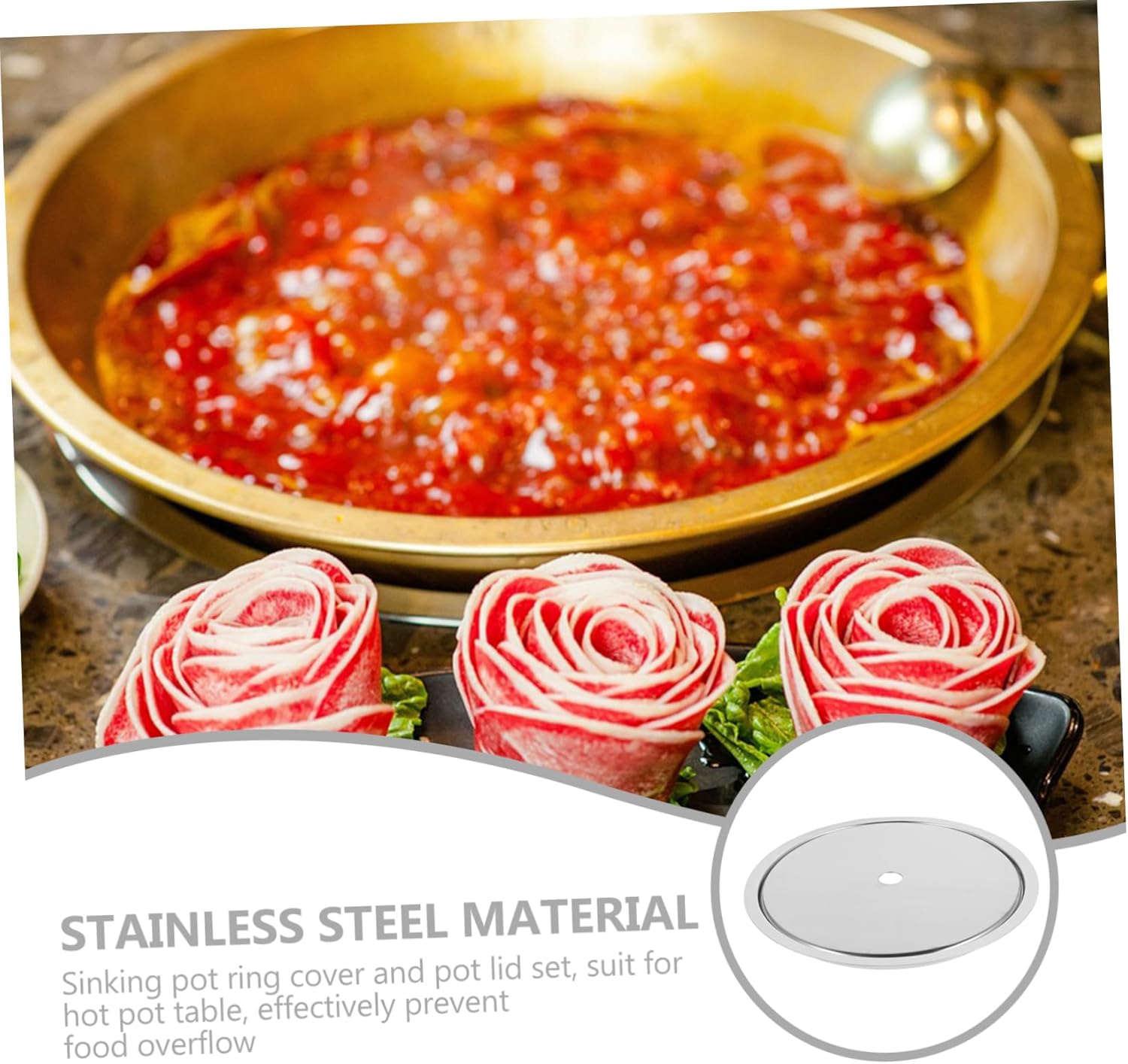 Alipis Induction Cooker Sinking Ring Induction Plate Adapter Hot Pot Table Ring Cover