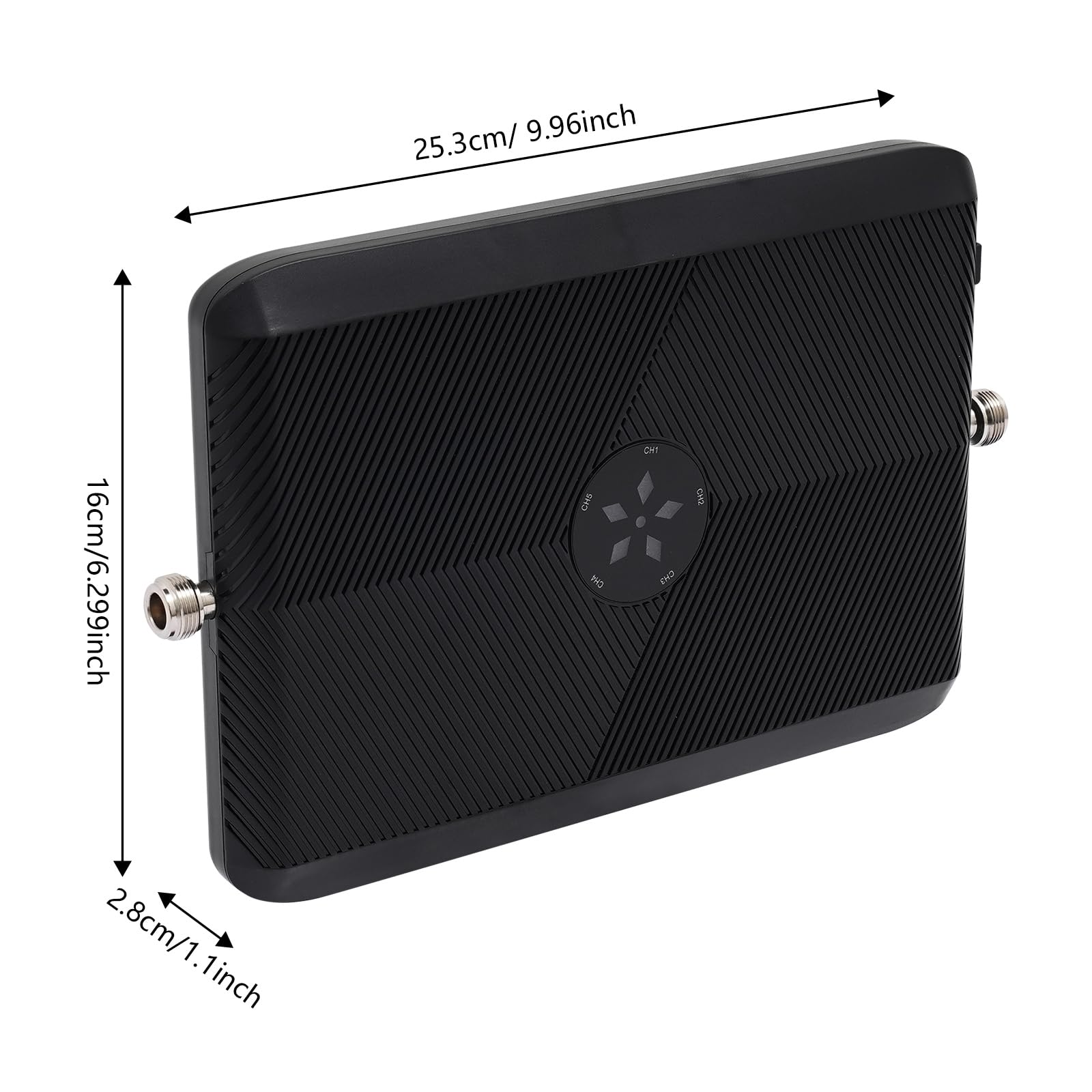 Amplificatore di segnale per cellulare, 66 dB, 372 m², 2G, 3G, 4G, 5G (nero) | Controllo intelligente AGC, montaggio a parete, con accessori completi, alloggiamento in PVC e ABS robusto