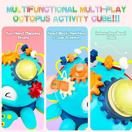 Miniatura 2 de UNIH Juguetes para bebés de 18 meses a 3 años, juguete educativo de aprendizaje temprano con luz y sonido, juguete de cumpleaños para bebés de 18