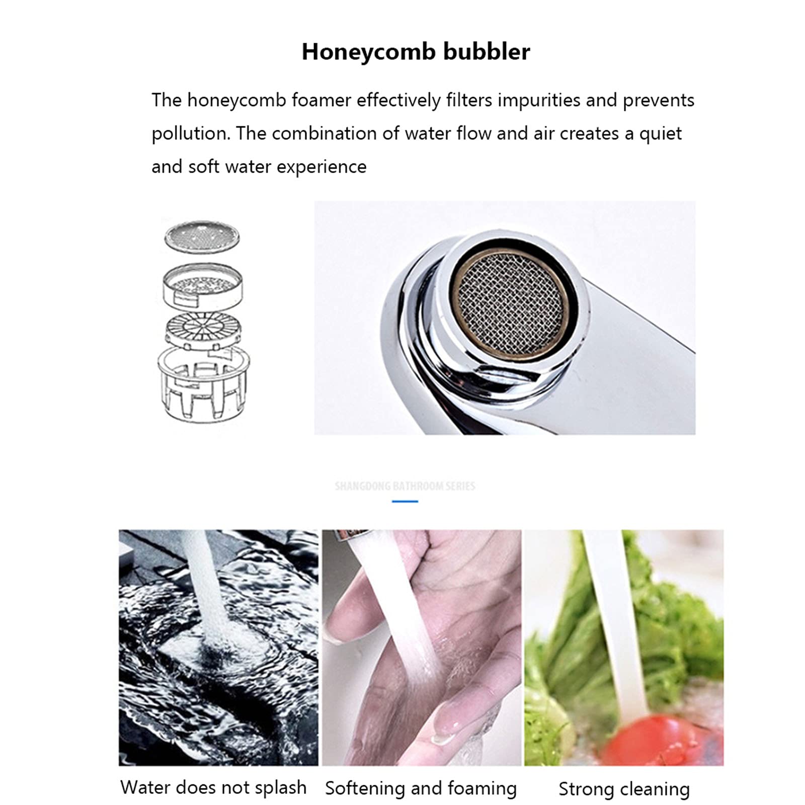 Rubinetto Automatico Sensore Rubinetto Per Bagno Senza Contatto Rubinetto Lavabo Commerciale, Rubinetto Lavabo A Mani Libere Attivato Dal Movimento Con Scatola Controllo, Alimentato Da Batterie 4AA