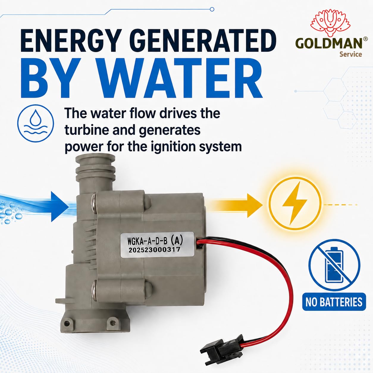 GOLDMAN SERVICE Hydrogenerator kompatybilny z Bosch i Junkers