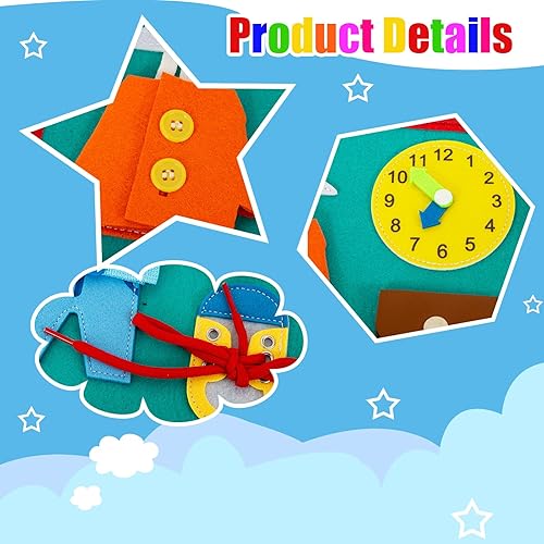 Miniatura 4 de Juguetes Montessori para niños pequeños, libro ocupado para niñas de 1, 2, 3, 4 años, regalos de cumpleaños, juguetes sensoriales educativos para