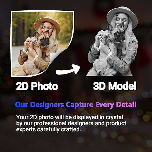 Miniatura 7 de Emoragifou Foto de cristal 3D, regalos personalizados para mujeres, mamá, papá, pareja, ella, regalo personalizado con tu propia foto, imagen de