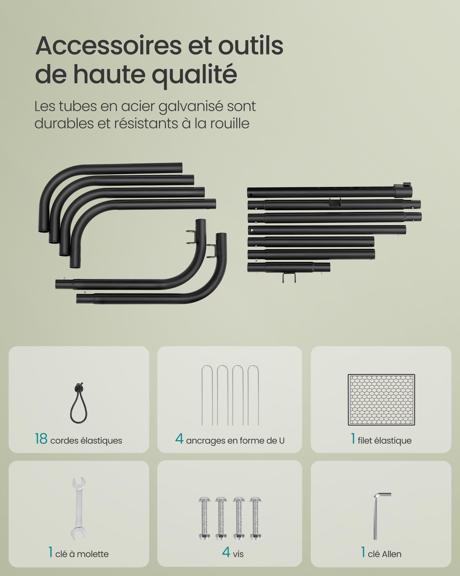 SONGMICS But de Football pour Enfants, Portable, Cadre en Acier, Réglable en Angle, Noir d'Encre