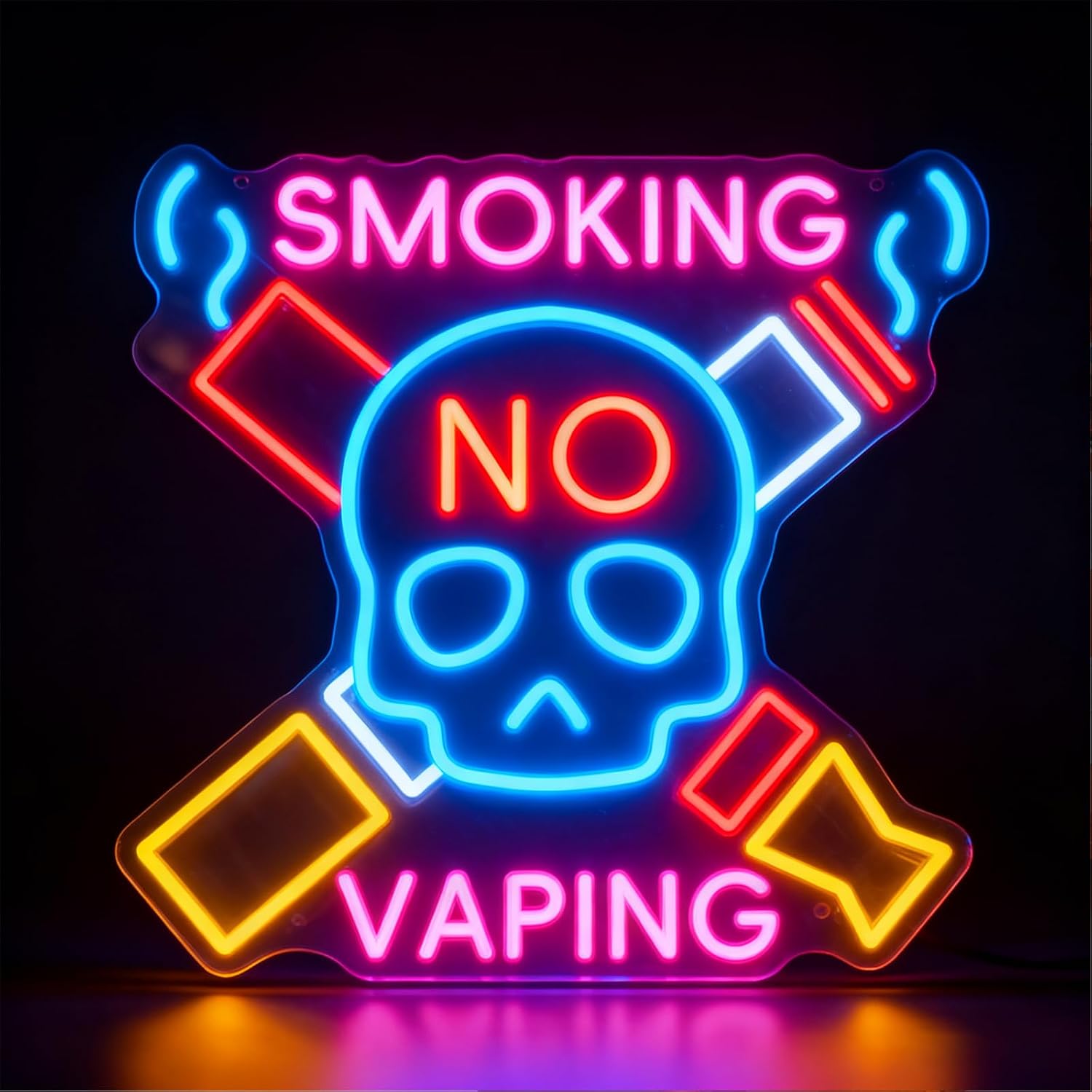 AREA SMOKING Neon Sign - Commercial Neon Night Light for Hanging on Designated Smoking Area Walls in Bars, Restaurants, Hotels, and Office Buildings(13.78inx9.84in)