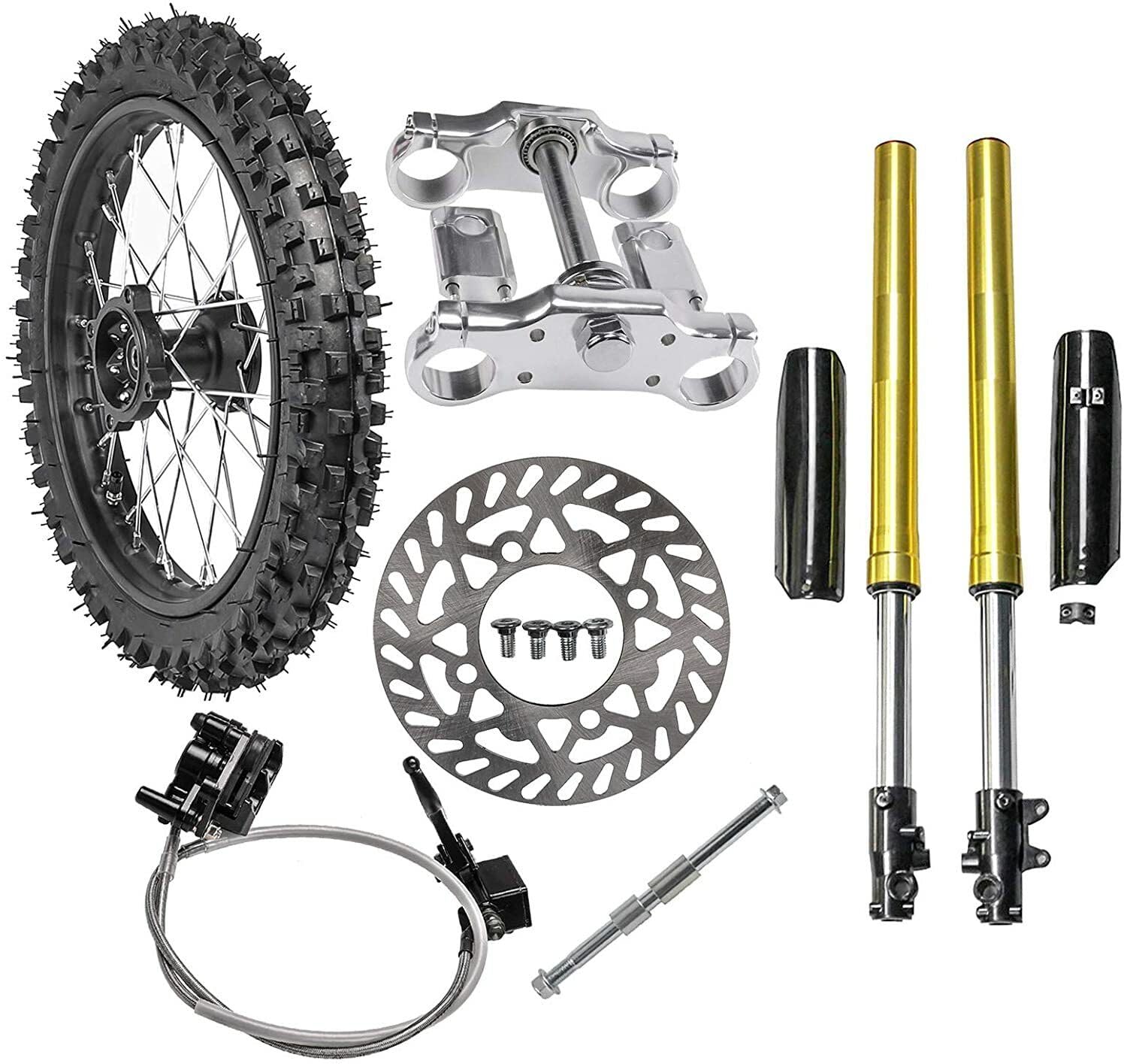 Amazon.com: YC Yier Front Forks Triple Clamps Disc Brake Kit with