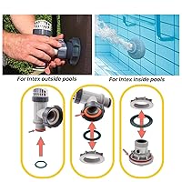 Vista 5 de heyous 4 juegos de arandelas de goma con junta tórica para válvulas de émbolo de piscina, reemplazo de junta de repuesto colador grande 10747