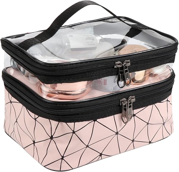 JSMTKJ Bolsa de Cosméticos Impermeable Rosa