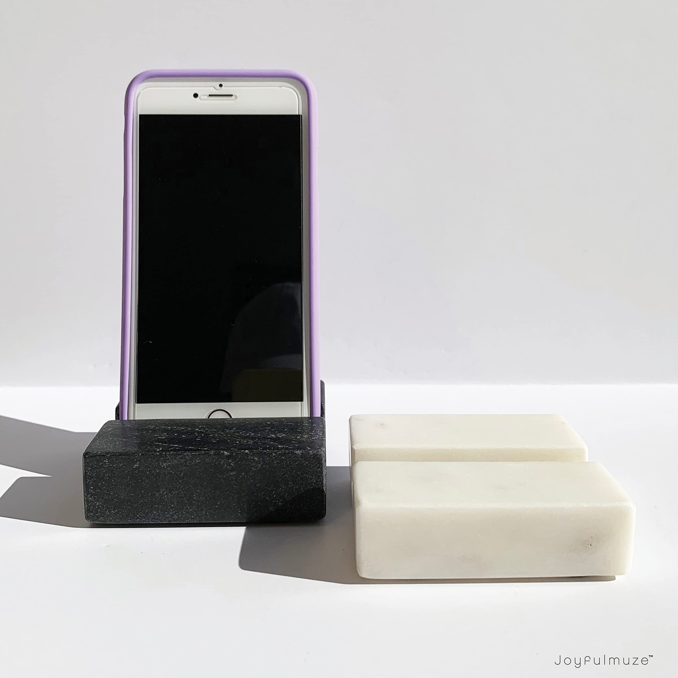 Fashciaga Luxus-Marmor-Telefonständer – Aus Echtem Naturstein, Hohl, Für Handy & Tablet