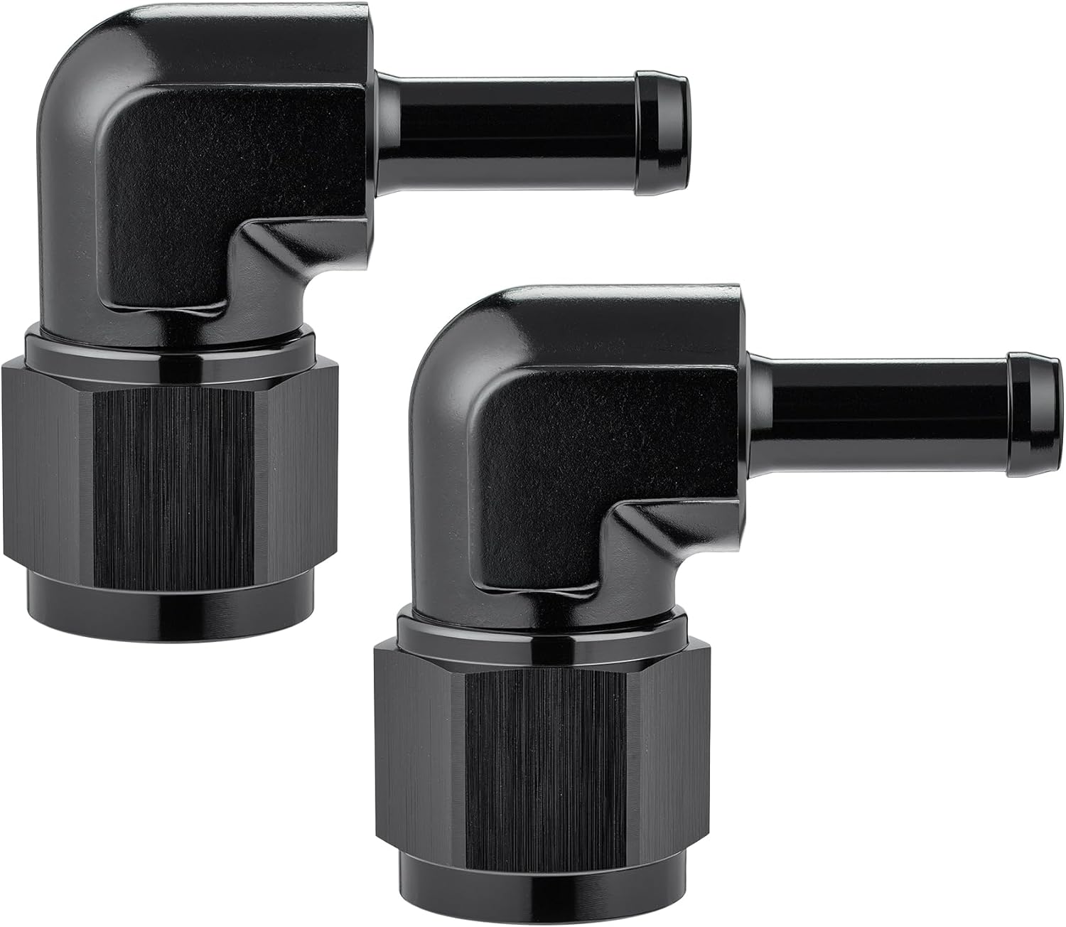 EVIL ENERGY 10AN Female to 3/8" Barb Hose Fitting 90 Degree Swivel 2PCS