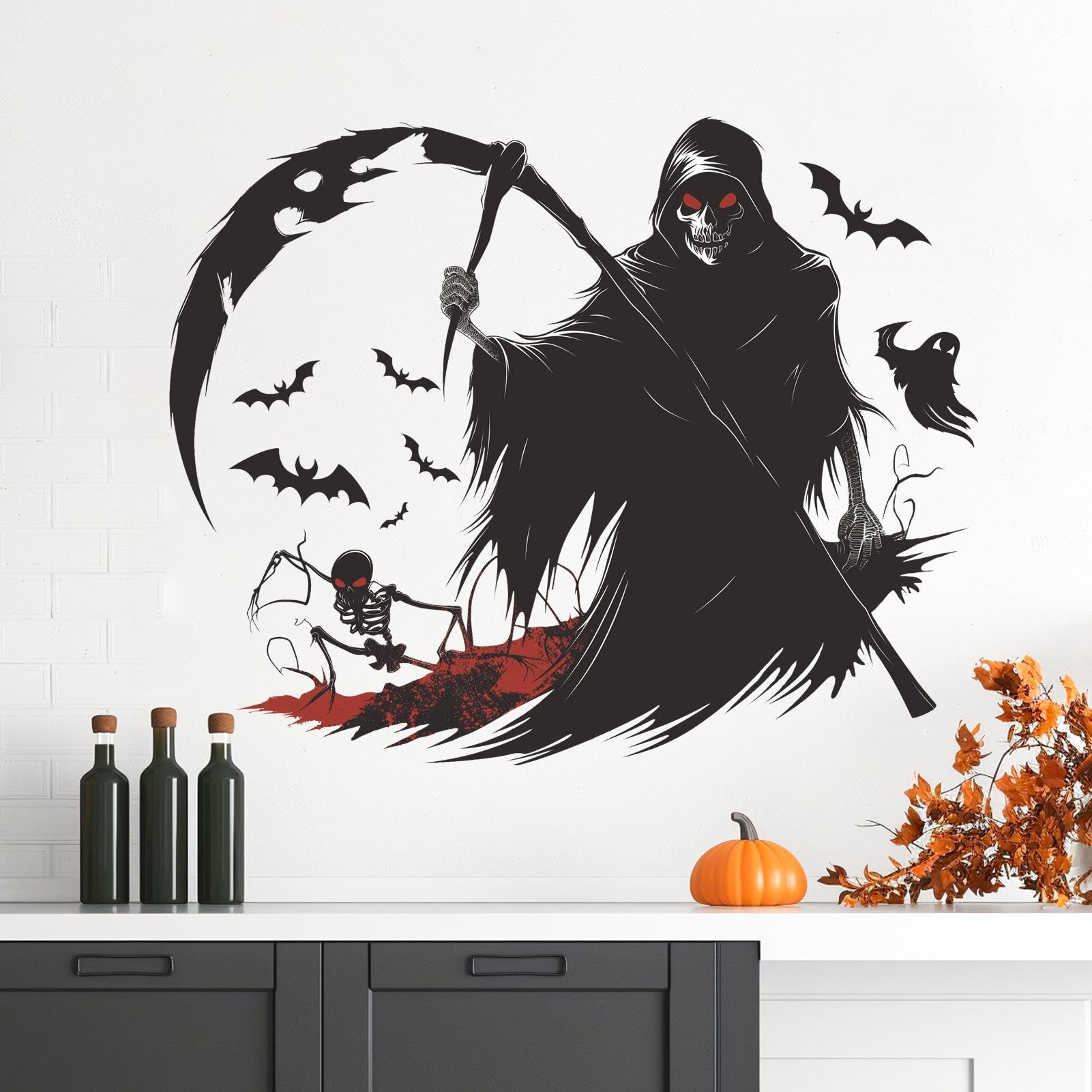 Amazon.co.jp: 死神ステッカー、防水ハロウィンステッカー, ゴースト 