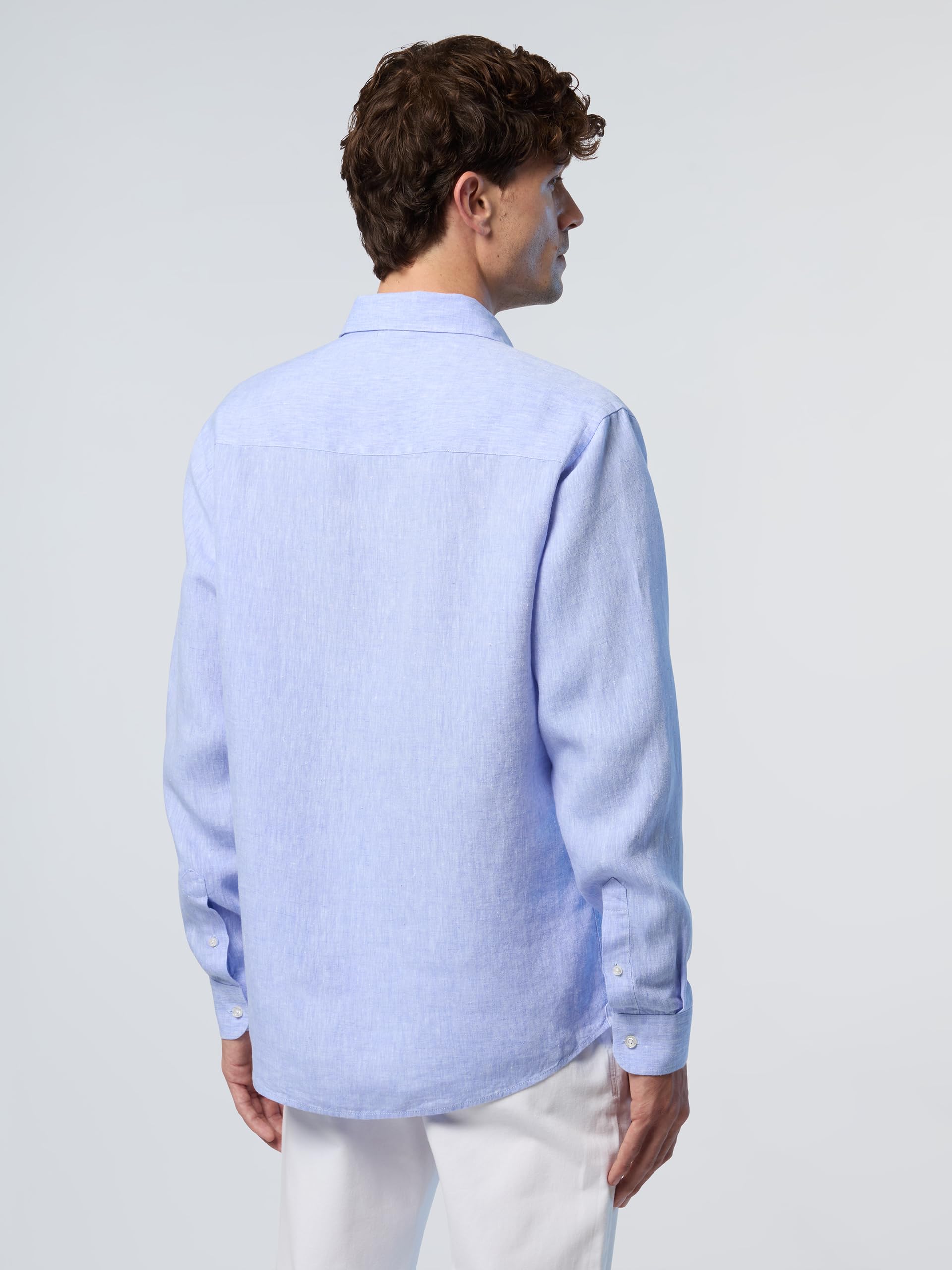 NORTH SAILS Camicia Uomo in Lino European Flax™ con Logo Ricamato