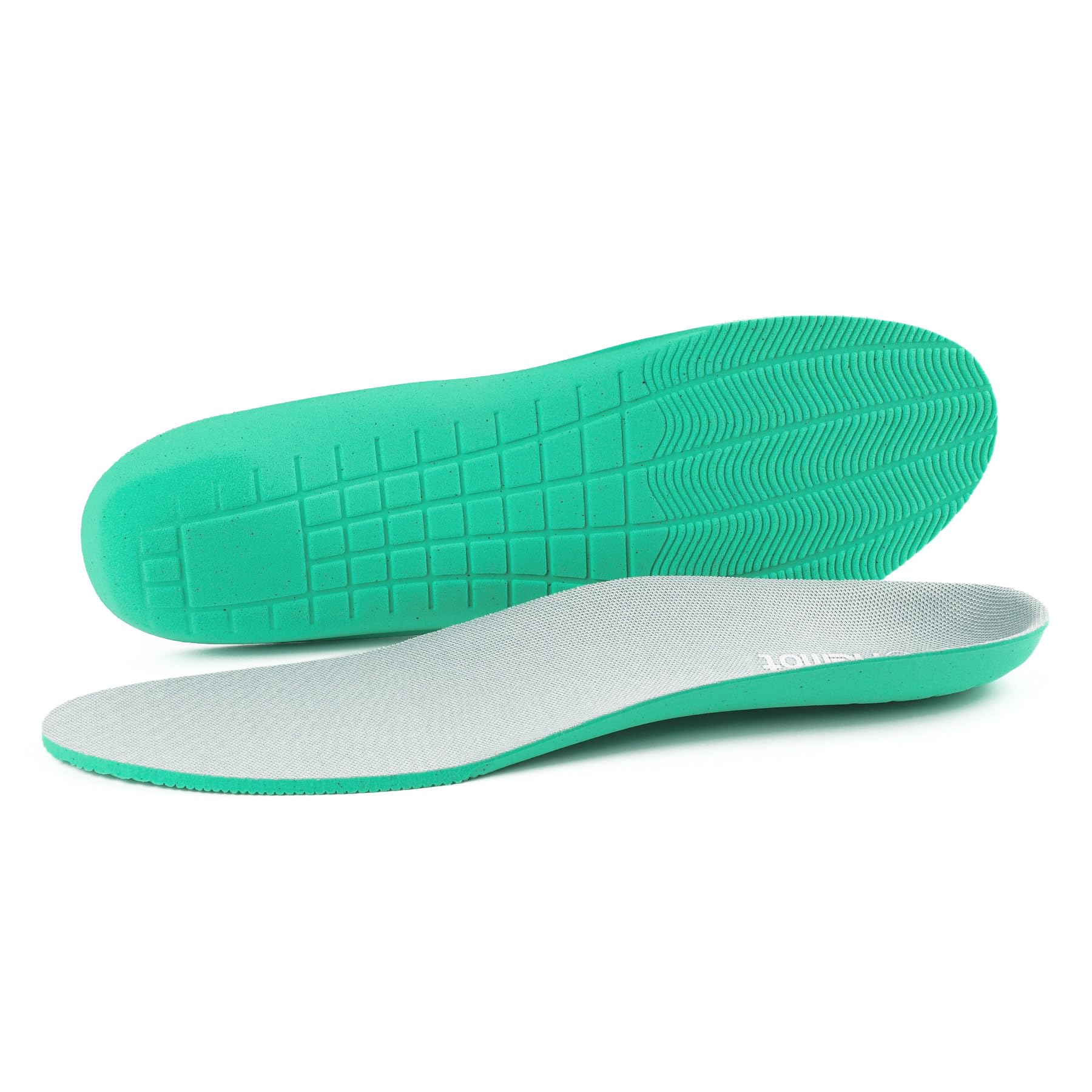 riemot Insoles for Women and Men, Arch Support Insoles Shock Absorption Inner Soles, Cushioning Trainer Insole for Sport Shoes, Sneakers, Work Boots, Grey, UK 3