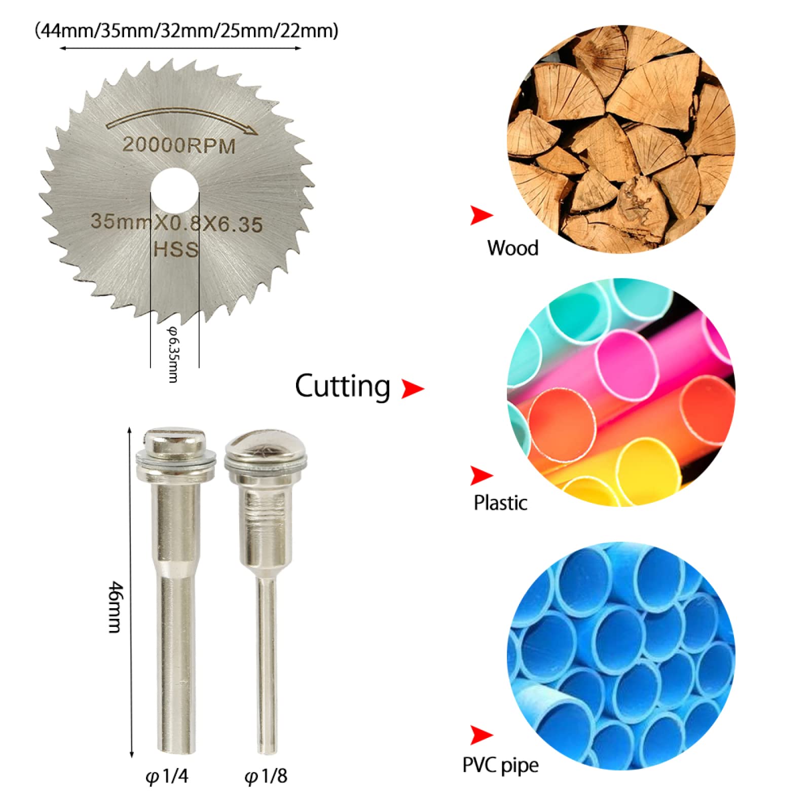 42pcs HSS Mini 32MM Set Di Lame Per Sega Circolare Resina Cut-Off Disco Da Taglio Per Legno Diamantato Metallo Seghe Bladeser Accessori