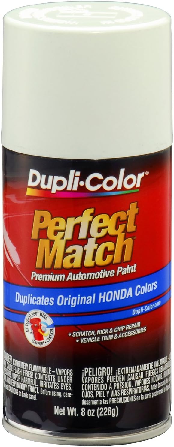 Dupli-Color BHA0978-6 PK (EBHA09787-6 PK) Taffeta White Perfect Match Automotive Paint For Honda Vehicles - 8 oz. Aerosol, (Case of 6)