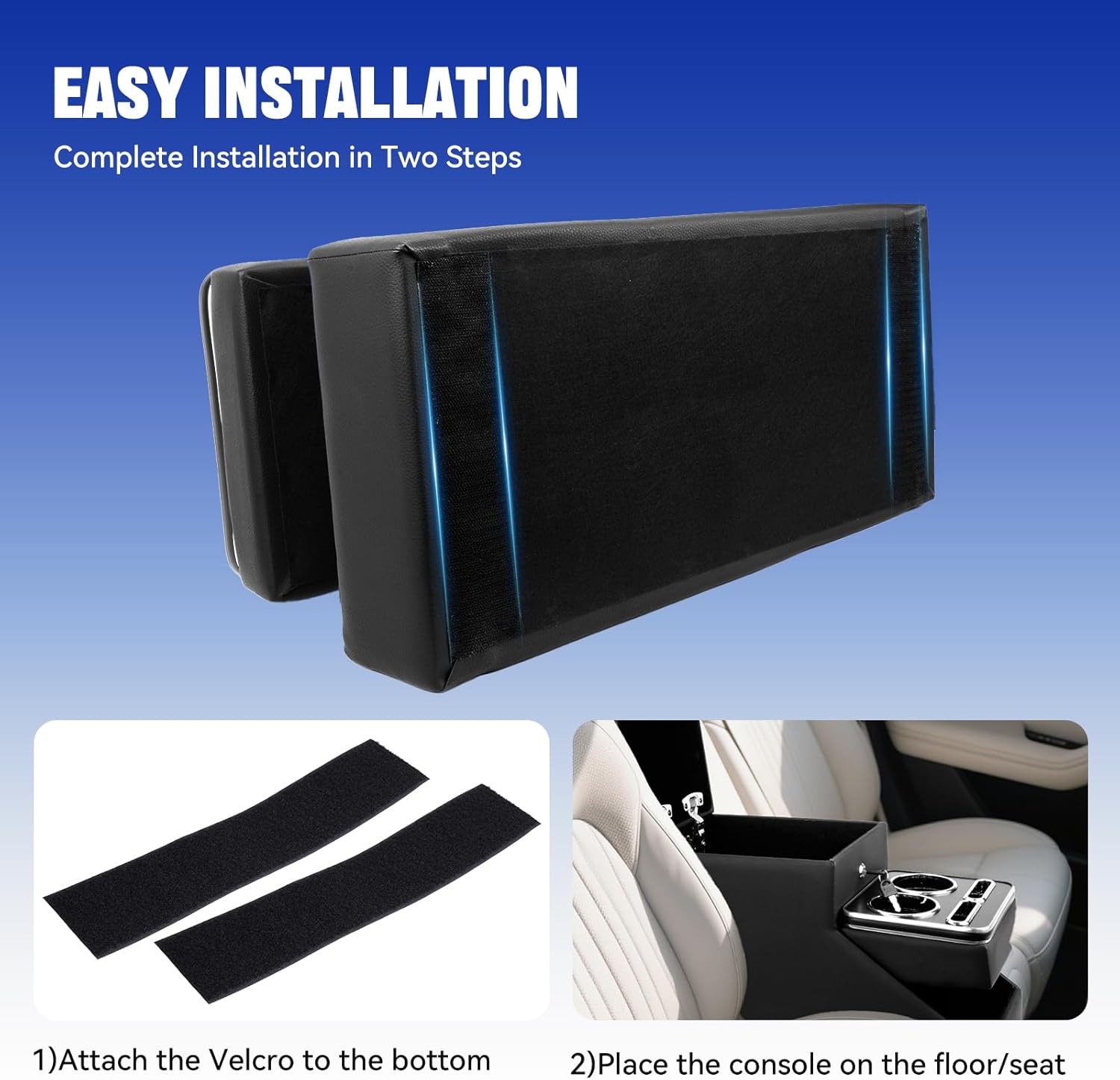 Center Console Organizer Between Seat for Truck Minivans, SUVs, Middle Van Console Floor Console Storage Box with Locking Car Armrest Storage Box