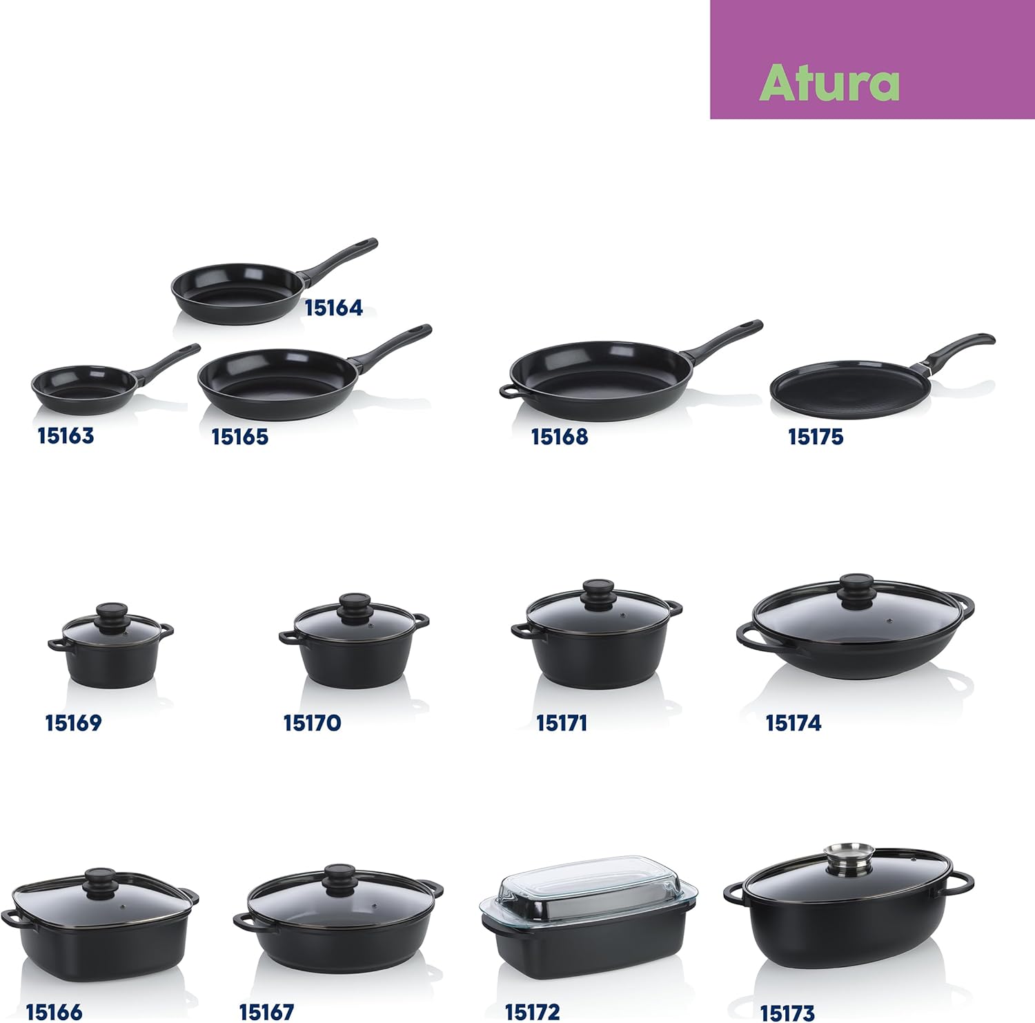 kela Roasting Dish with Lid 4.5 Litres Atura Rectangular Roasting Dish Suitable for Induction Cookers Casserole Oven Safe Cast Aluminium Ceramic Coating PFAS Free