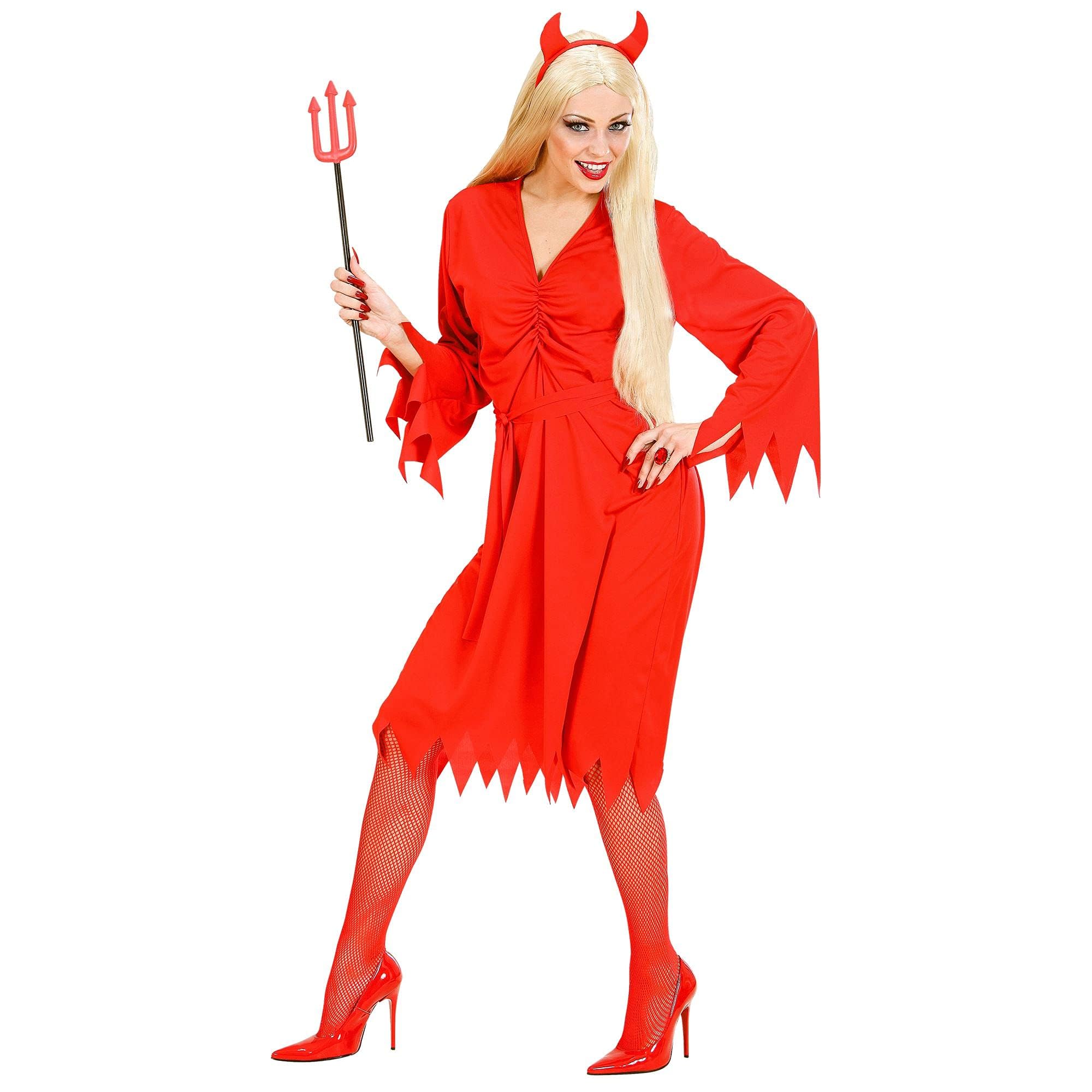 Ladies Devil Woman Costume Large UK 14-16 for Halloween Satan Lucifer Fancy Dress
