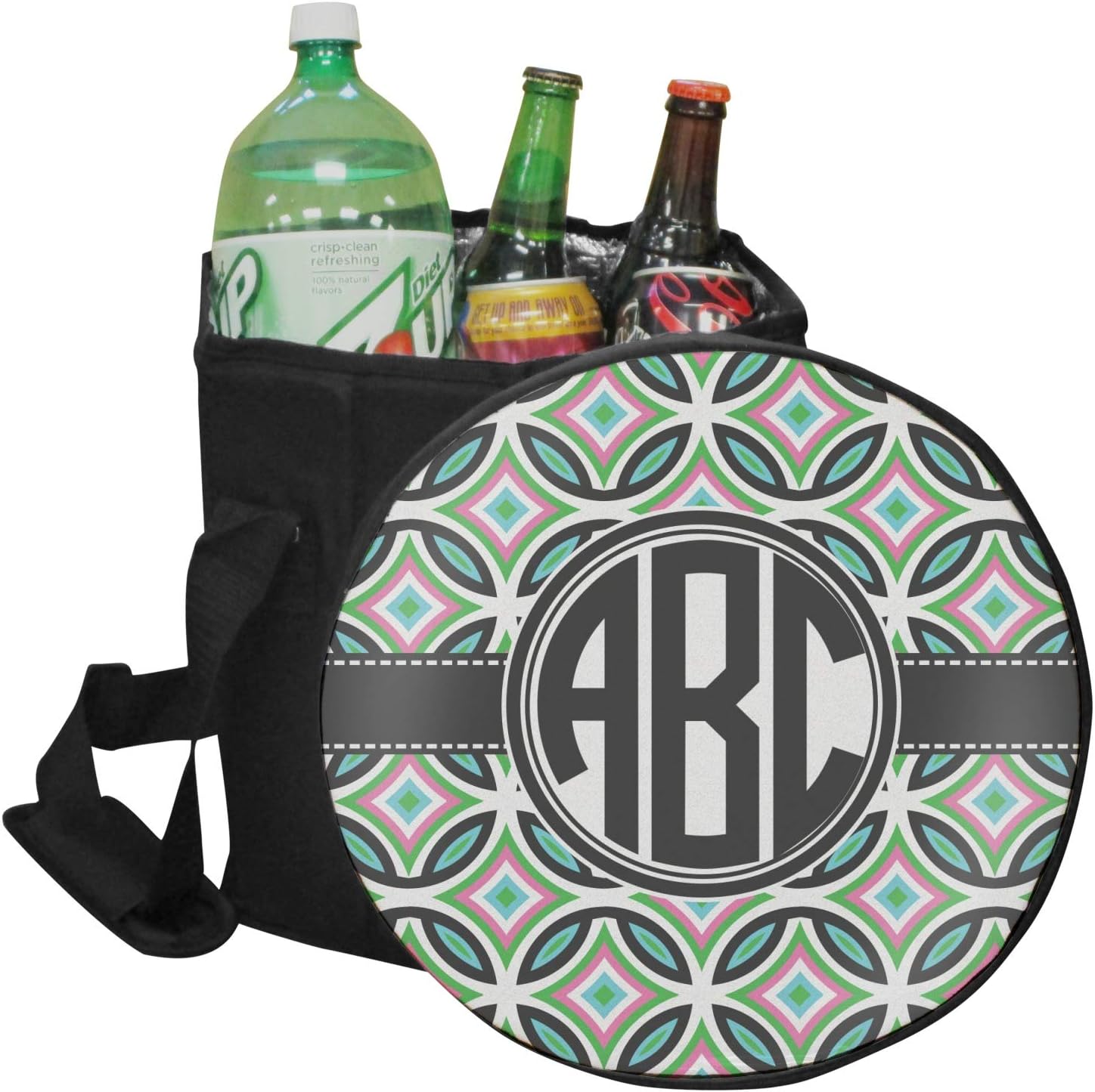 YouCustomizeIt Personalized Geometric Circles Collapsible Cooler & Seat