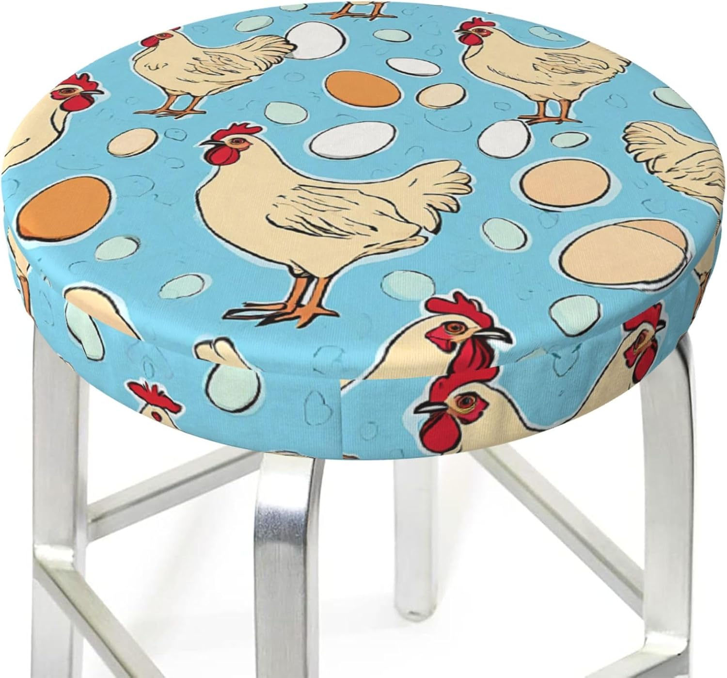 Round Bar Stool Seat Cover for Home Kitchen Dining Chair - 13 inch