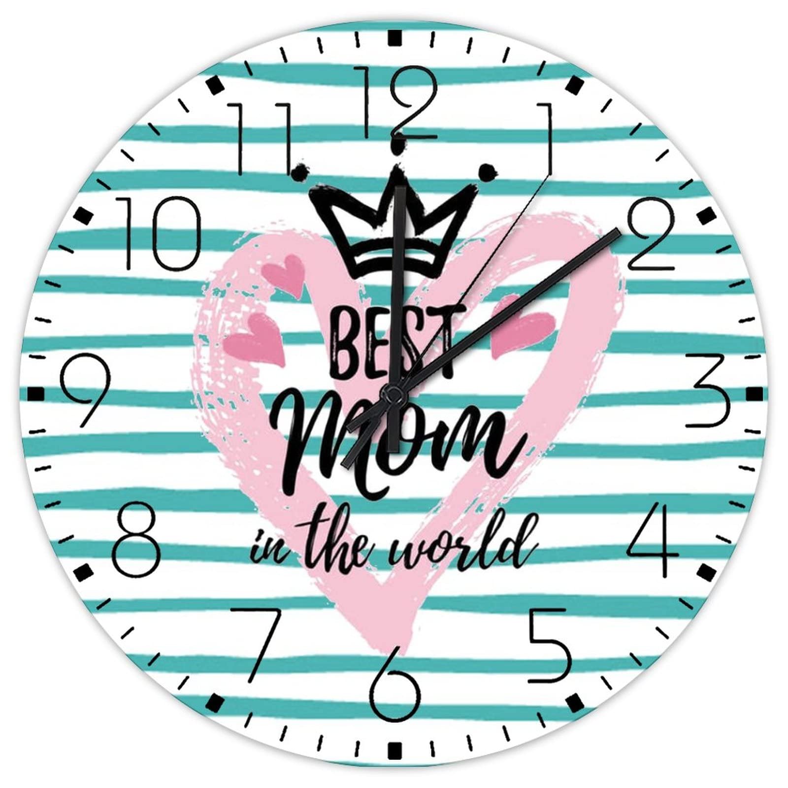 Horloge murale silencieuse idéale pour une cheminée de salon ou une garderie paisible