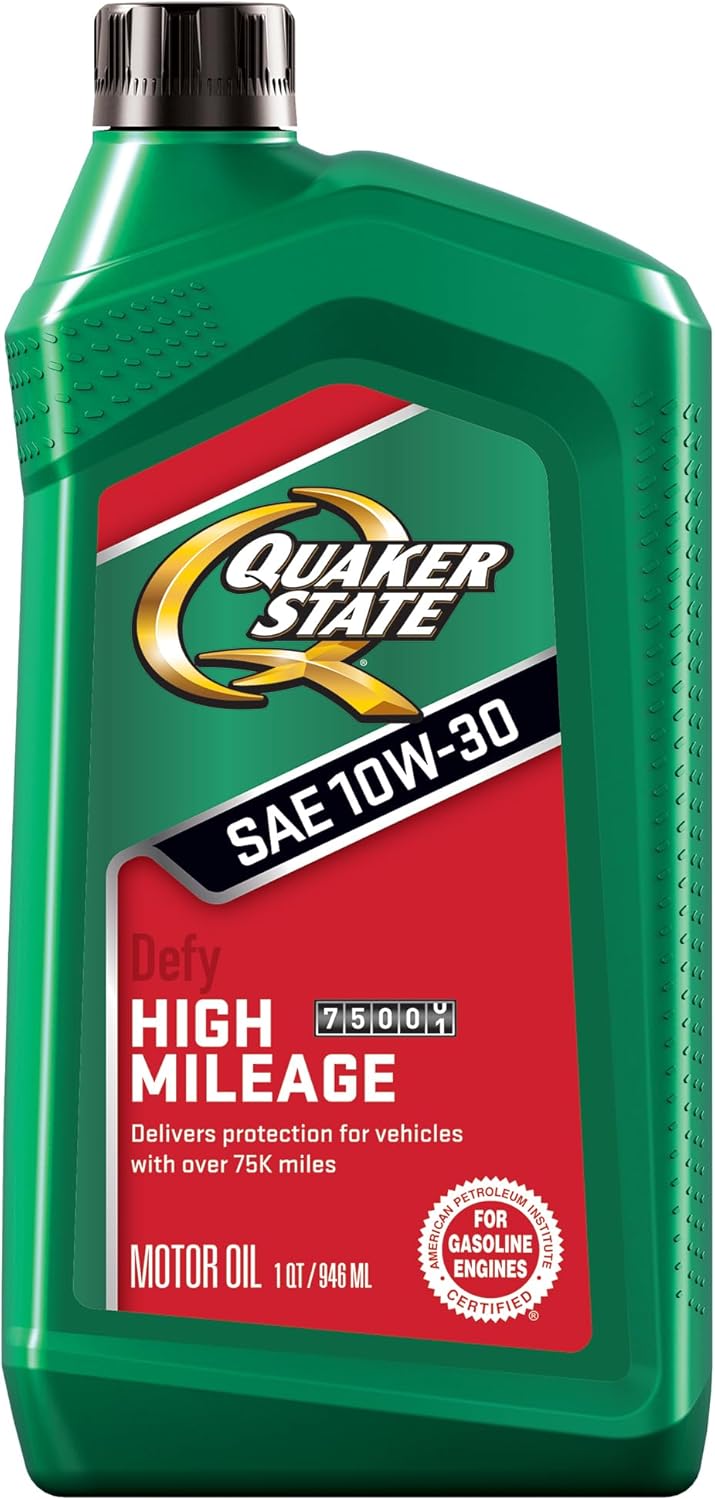 Quaker State High Mileage 5W-30 Synthetic Blend Motor Oil (1-Quart, Case of 6)