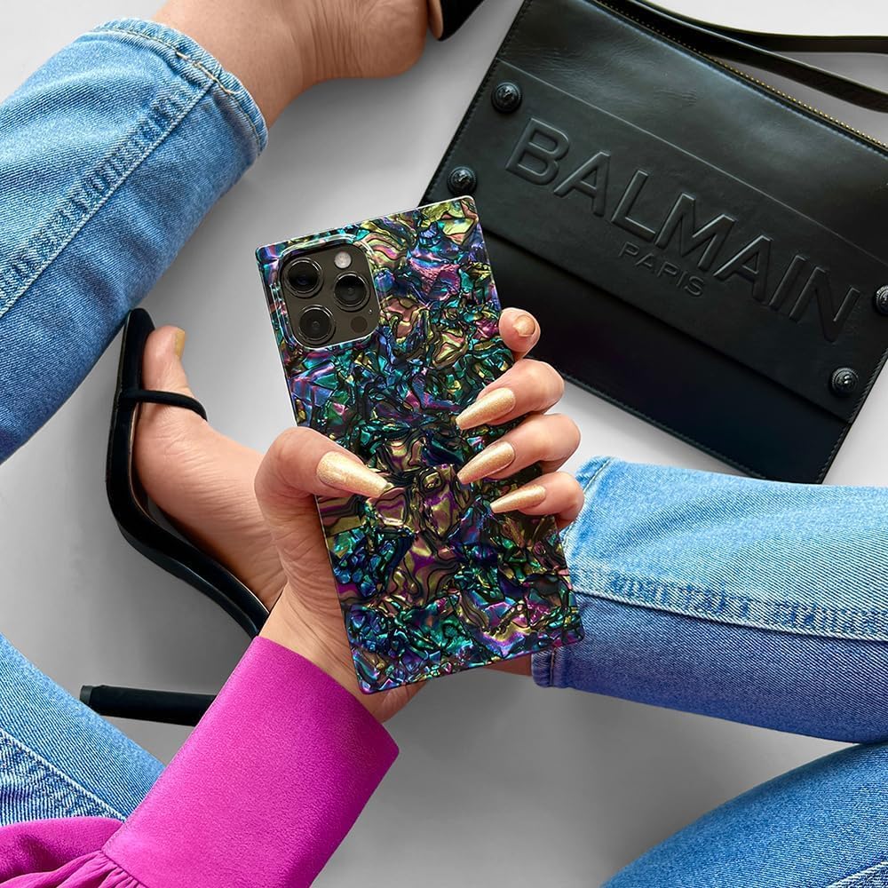 Flaunt Official Square Protective Case - Compatible with iPhone 17 Pro - Compatible with MagSafe & Wireless Charging - Drop-Tested & Shockproof - (Abalone Shell) - Image 2