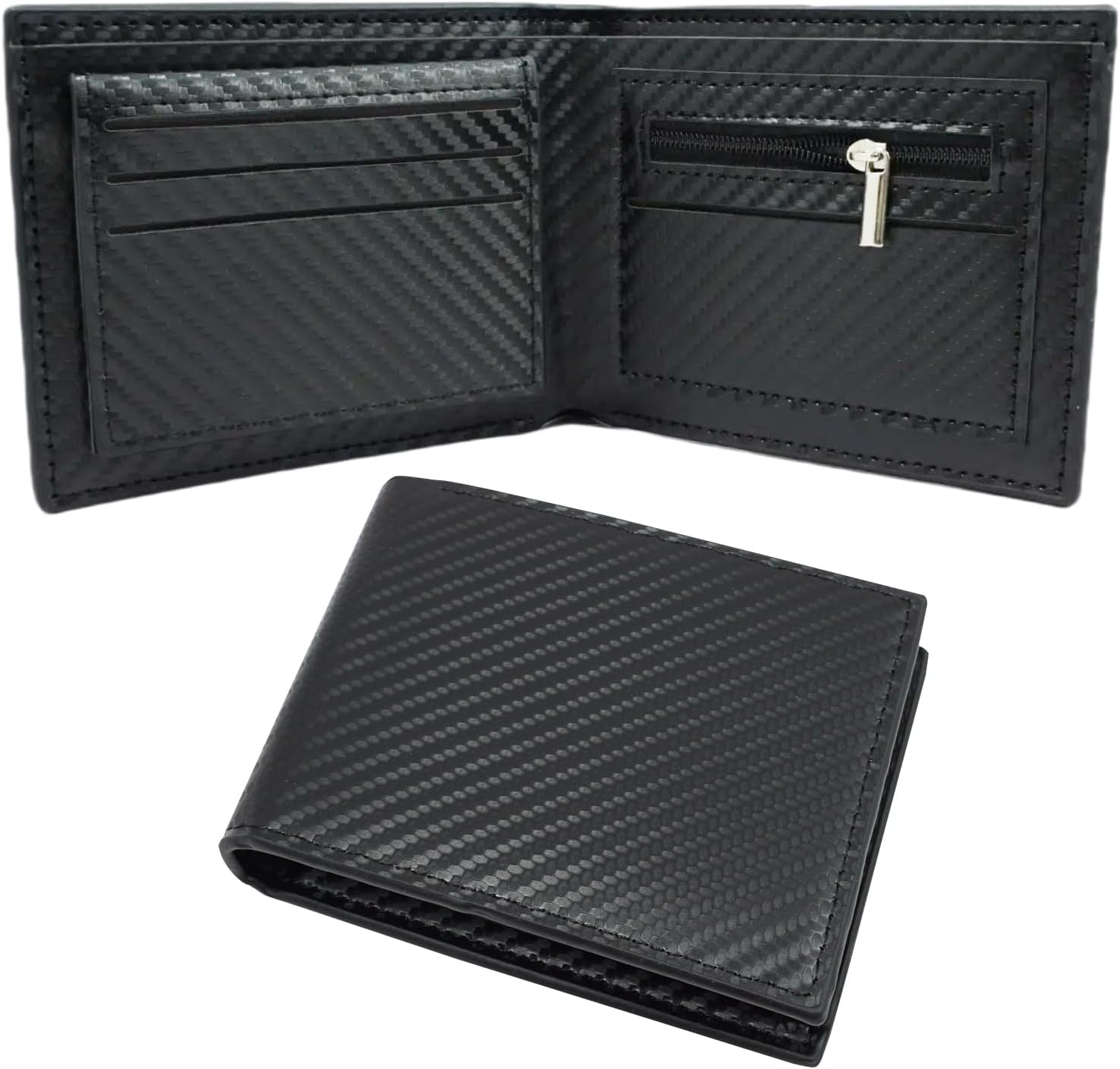 Wallets Mens Slim RFID Blocking Genuine Leather Wallet for Men UK Bifold Mens Wallet with Zipper Coin Pocket 8 Card Holders ID Window Gift Box Carbon Fiber Design(Black) Wallets Mens Slim RFID Blocking Genuine Leather Wallet for Men UK Bifold Mens Wallet with Zipper Coin Pocket 8 Card Holders ID Window Gift Box Carbon Fiber Design(Black)