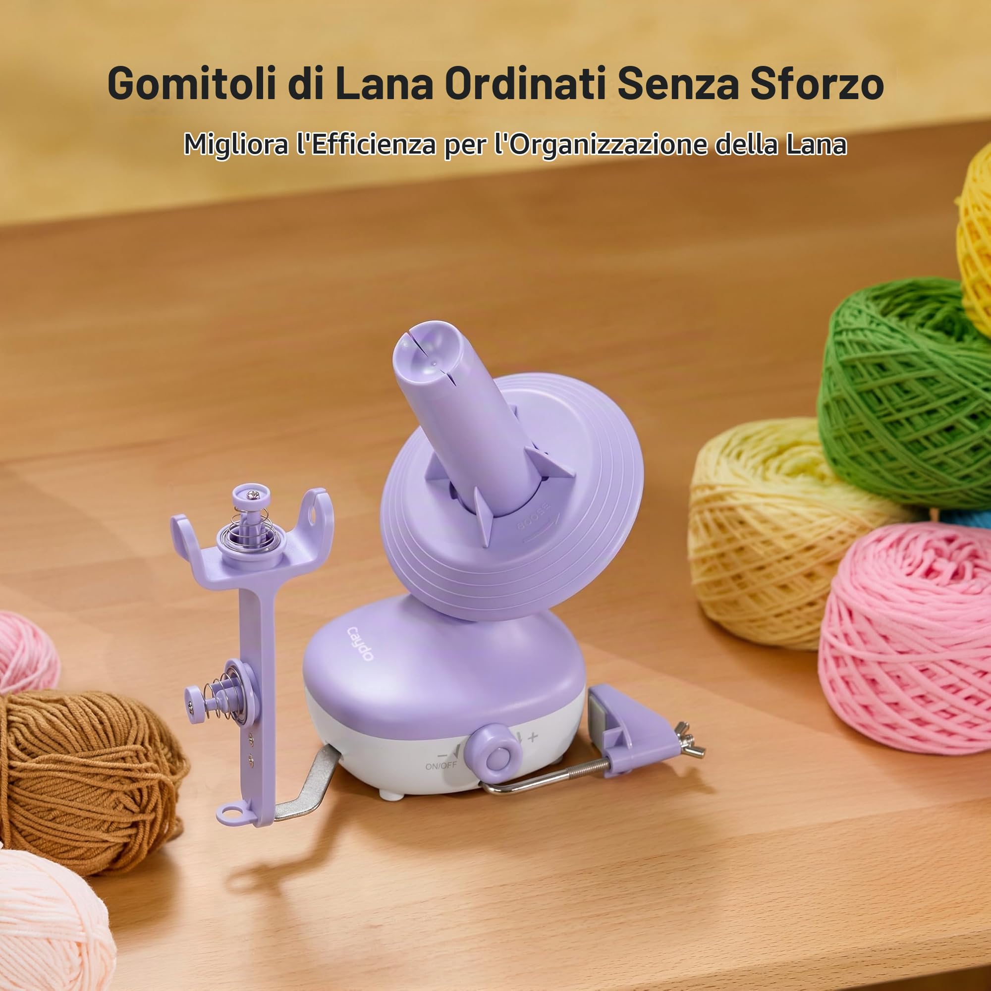 Caydo Gomitolatore Elettrico, Automatico Avvolgitore Maglieria Uncinetto