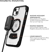 Vista 3 de Rokform - Funda para iPhone 15 Plus, Clear Eagle 3 Series, funda magnética dual para iPhone, armadura delgada probada contra caídas (transparente)