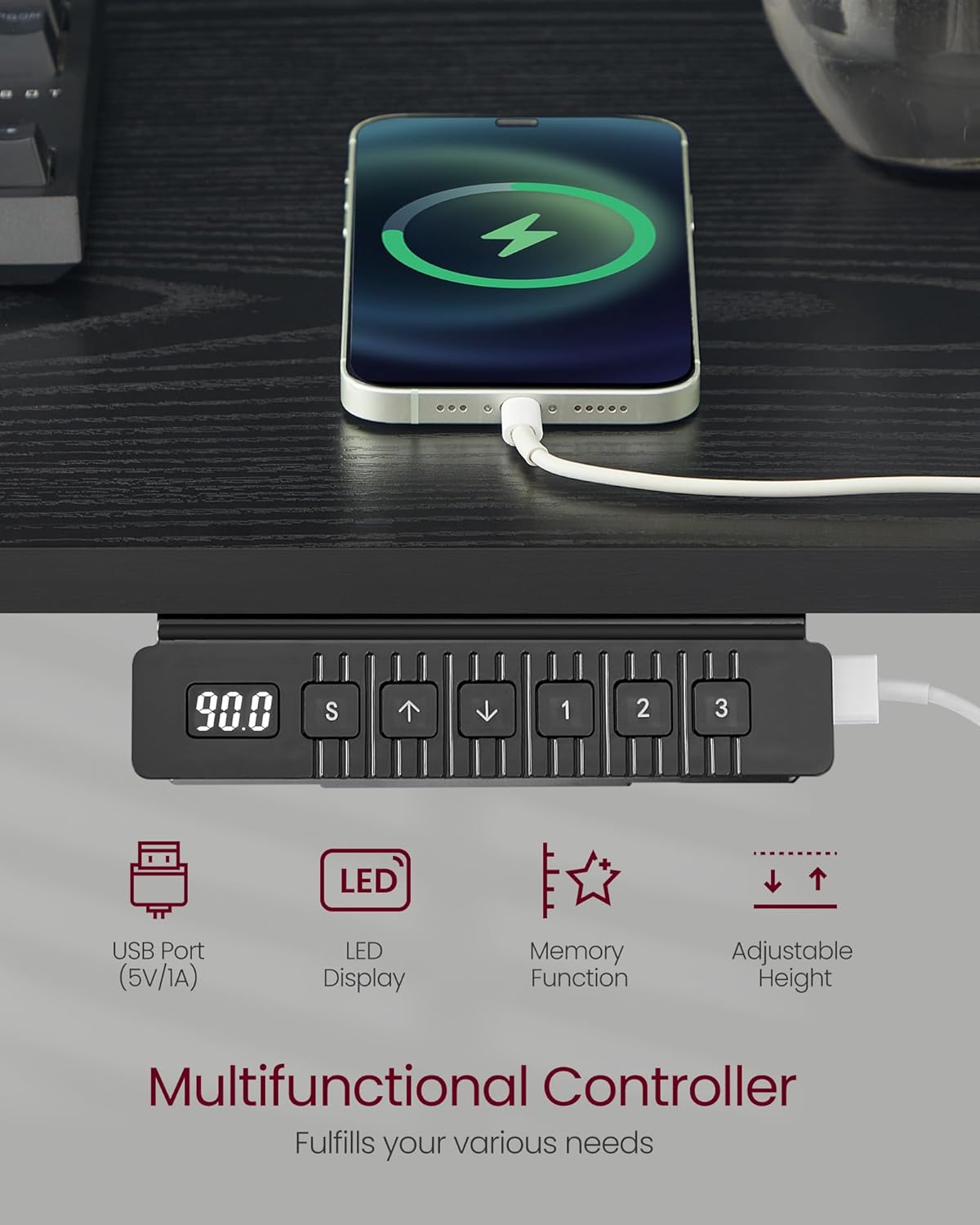 VASAGLE L Shaped Electric Standing Desk, 63 x 47.2 Inches, Height Adjustable Corner Desk with Power Outlets, 2 Memory Buttons, Easy to Assemble, for Home Office, Rustic Brown ULSD242K01 VASAGLE L Shaped Electric Standing Desk, 63 x 47.2 Inches, Height Adjustable Corner Desk with Power Outlets, 2 Memory Buttons, Easy to Assemble, for Home Office, Rustic Brown ULSD242K01