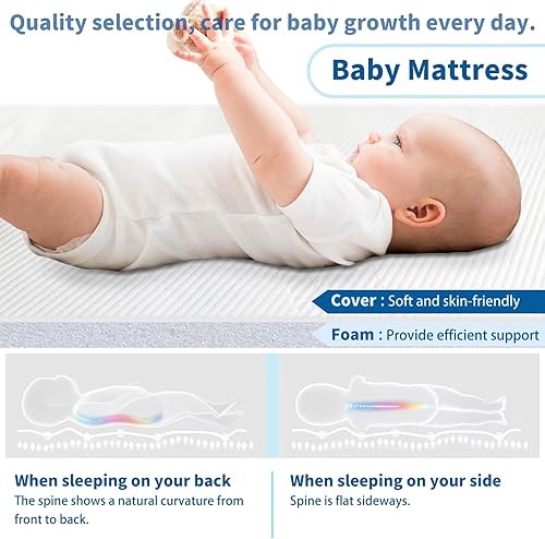 Miniatura 5 de Colchón Pack and Play de 38 x 26 x 1.5 pulgadas, colchones suaves y transpirables Pack N Play con funda impermeable lavable para bebés y niños