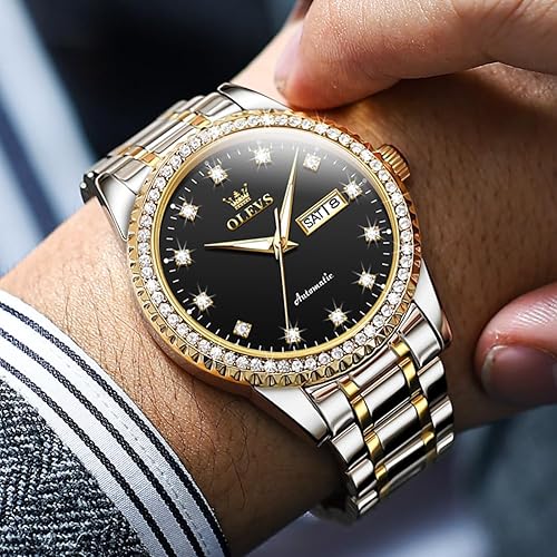 Miniatura 2 de OLEVS Reloj mecánico para hombre ahueca hacia fuera impermeable reloj de cuerda automático para hombres