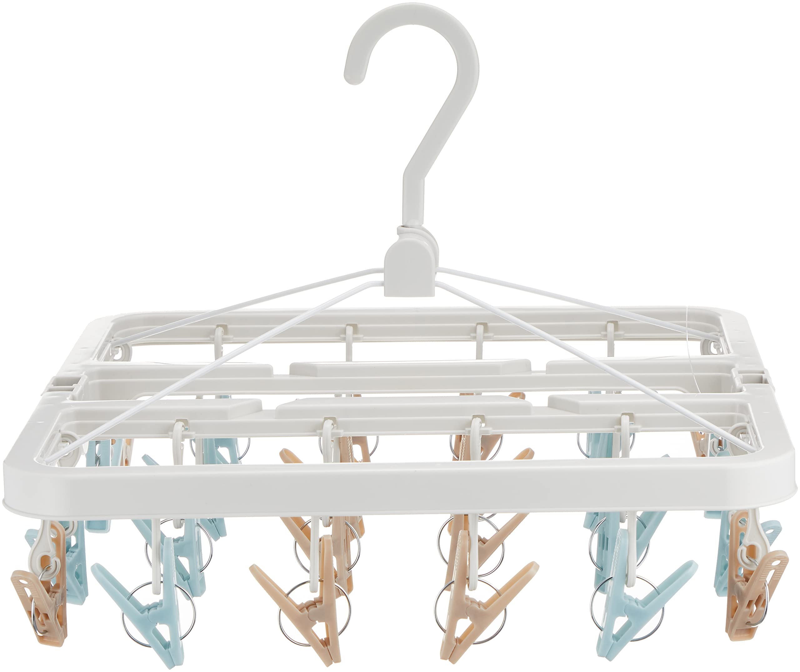 Towa Sangyo Laundry Hanger, Clothes Dryer, Accessory Drying, 24 Pinches, White