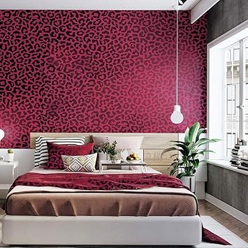 Amazon Co Jp 色0 53x 10メートルの壁紙ヒョウ柄問い合わせペーパー防水pvcウォールペーパーホームウォールデコレーションaバラエティ 色 赤 Diy 工具 ガーデン