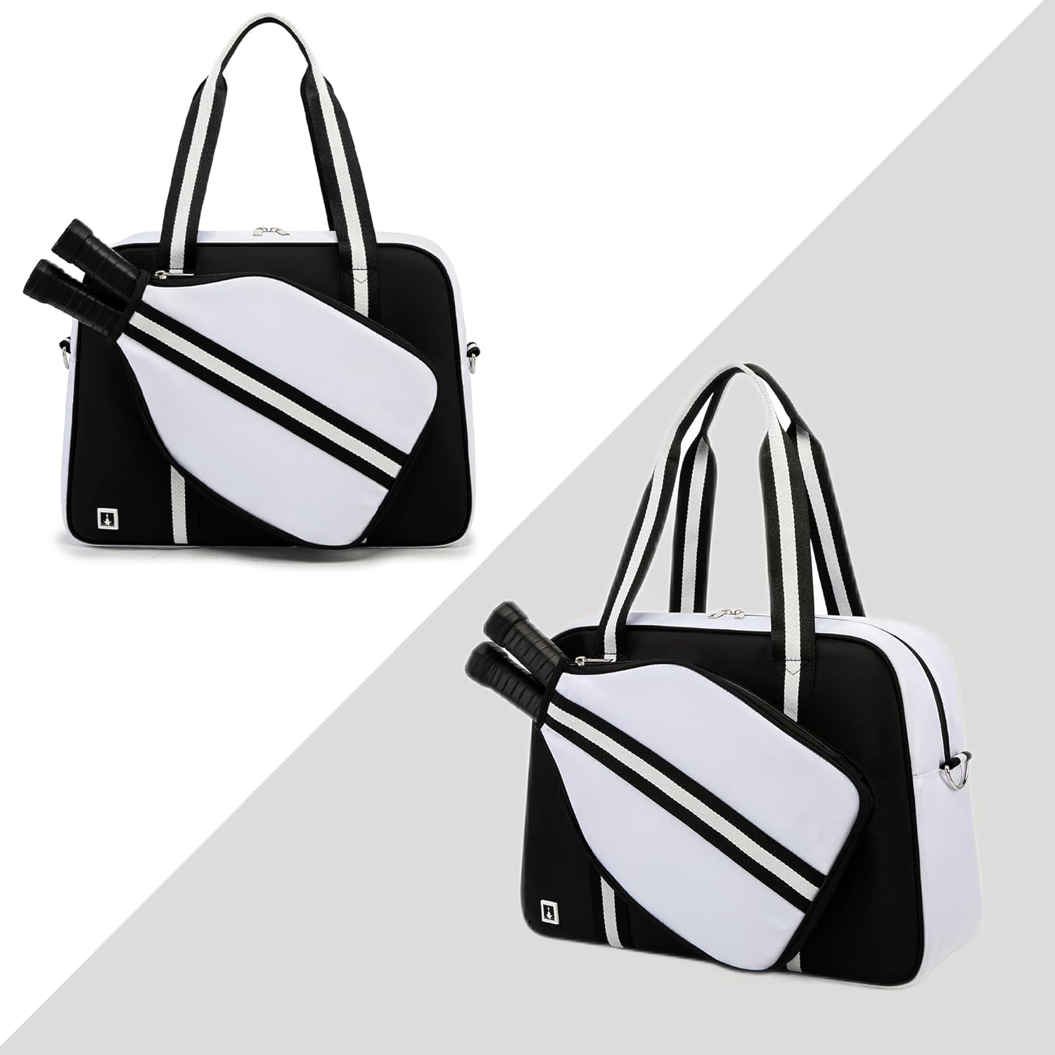ROYALFAIR Pickleball Tote Bag for Women Men Large Capacity with Paddle Cover Pocket and Adjustable Shoulder strap