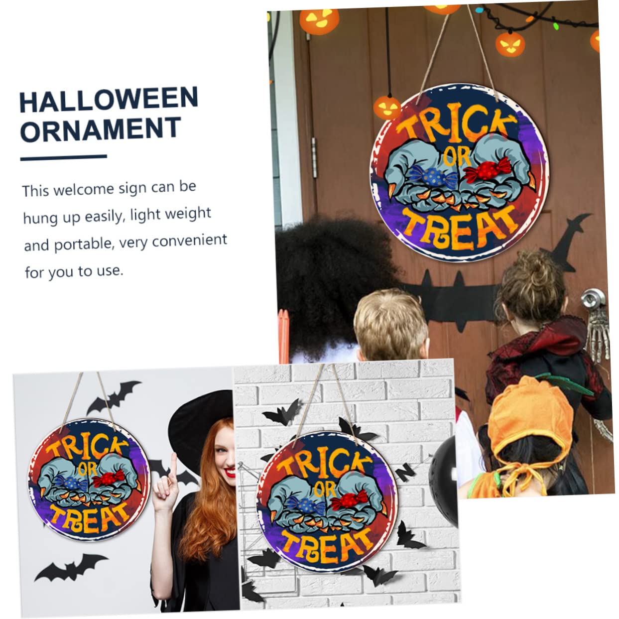 Ciieeo 3 Set di Decorazioni per Porte di Halloween Striscioni Insegne per Porte Decorazioni da Appendere per La Porta Dingresso di Halloween