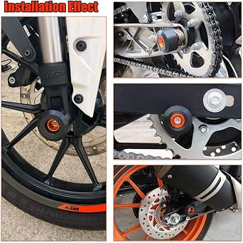 Motorcycle Accessories Front Rear Fork Wheel Protector Crash Slider Cap Pad for KTM RC 125 200 250 390 DUKE RC390 Duke390