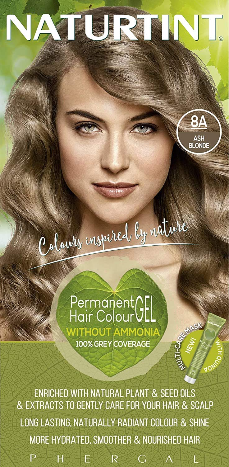 (4er BUNDLE) | Naturtint Hair Color 8A Ash Blonde Count (haarfarben) | 150ml - Naturtint
