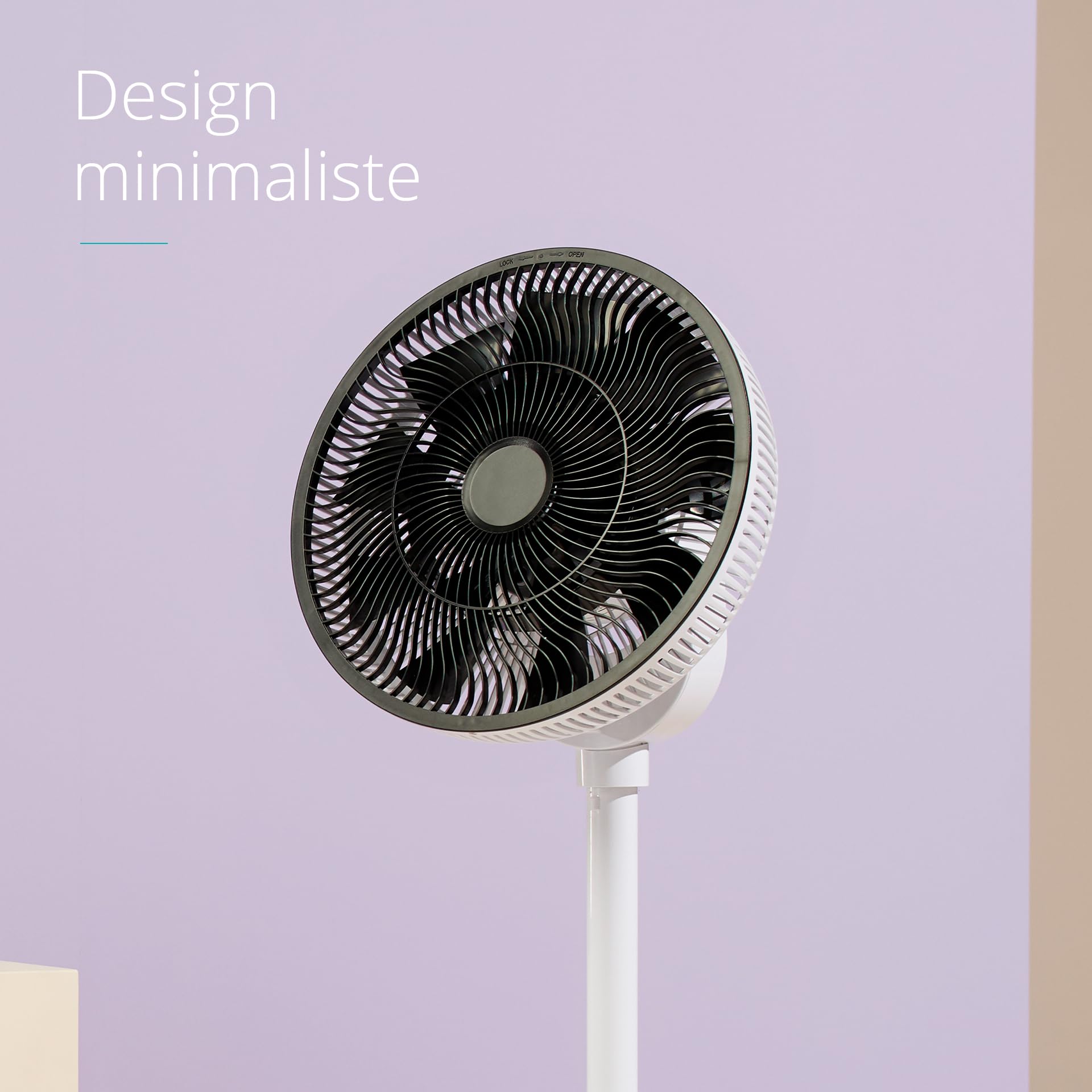 Duux Whisper Blanc - Ventilateur silencieux sur pied - Ventilateur sur pied avec télécommande - Minuterie incluse 26 vitesses - Ideal pour toutes les salles