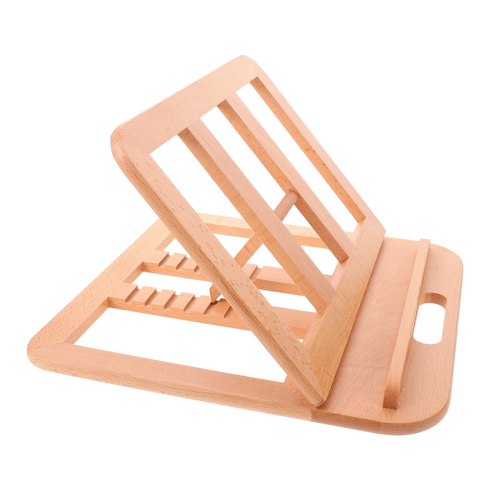 Supporto per Laptop da Ufficio in Legno, Pieghevole Regolabile a 6 Livelli