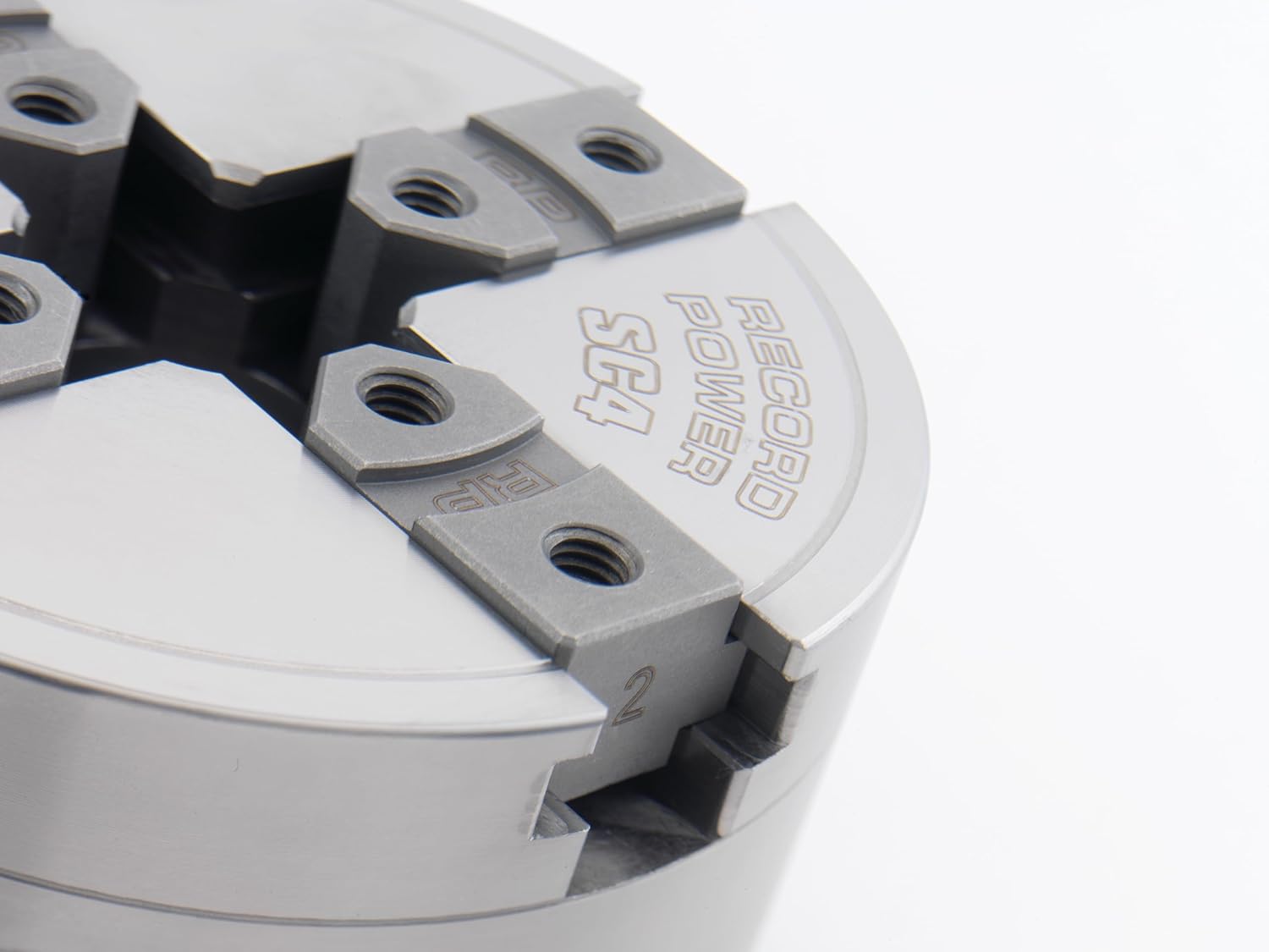 Record Power SC4 Geared Chuck Package, 4" High Tensile Steel Body, Insert Thread Version (additional insert required to suit your lathe thread), 2" Standard Jaw, 3 1/2" Faceplate and Deep Woodscrew