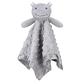 Pro Goleem Hippo Loveys for Babies, Soft Security Blanket Baby Snuggle Toy Newborn Stuffed Animals Baby Gifts for Boys and Girls, 16 Inch