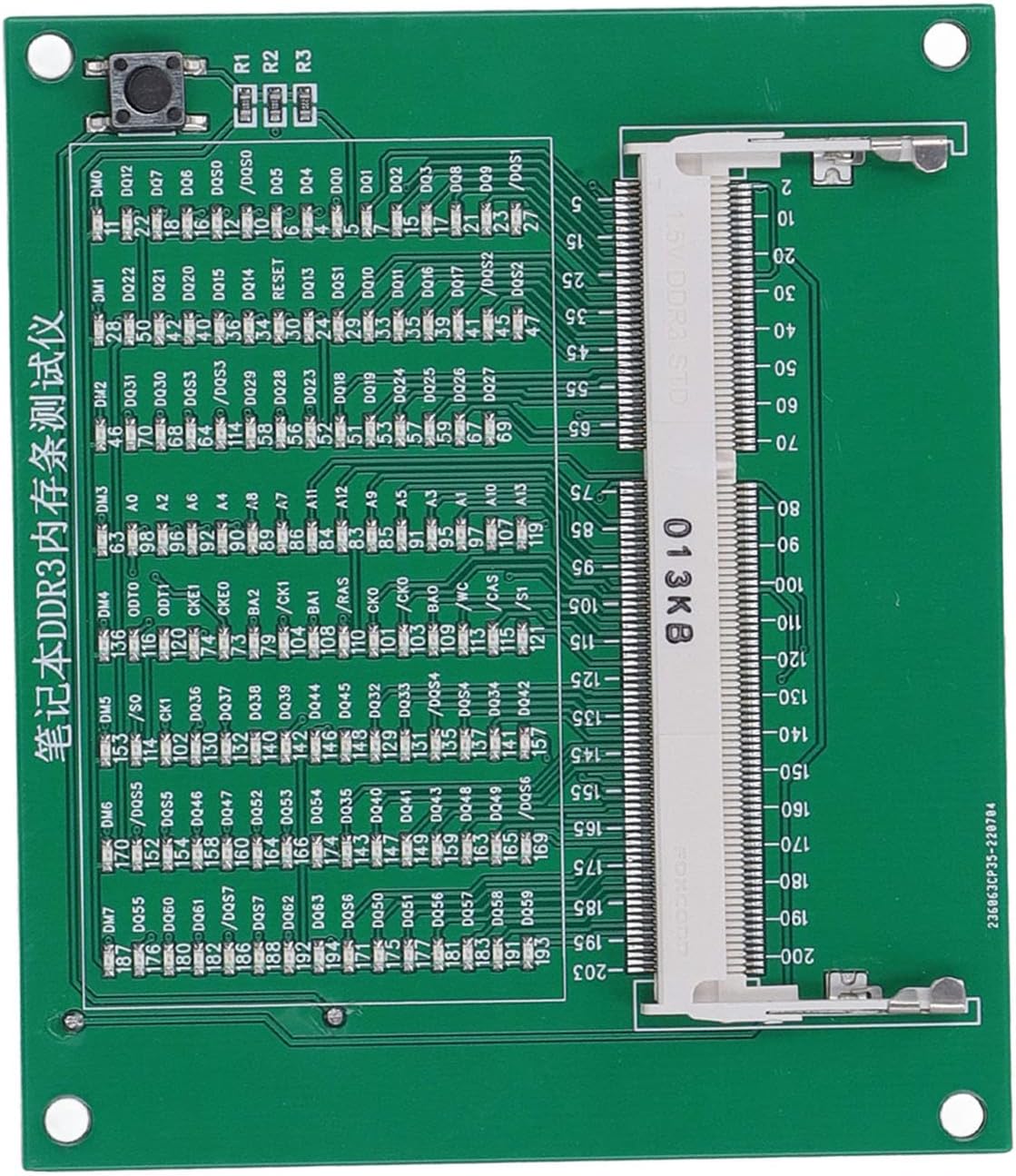 DDR3/4/5 Laptop Memory Test Card, Computer Motherboard Circuit Repair Detection Card with LED Light for Repair The Motherboard (DDR3)