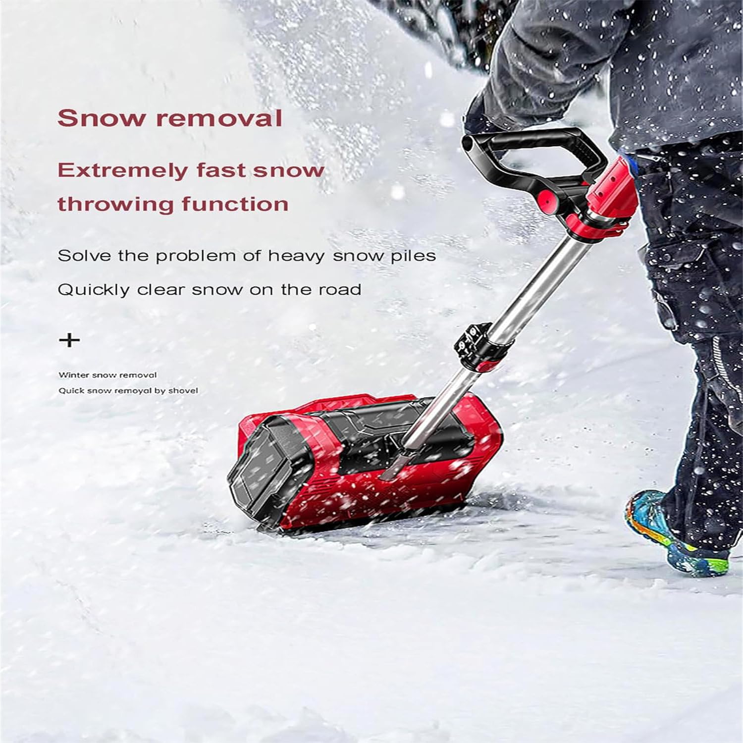 Electric Snow Shovel,Cordless Snow Shovel with Batteries and