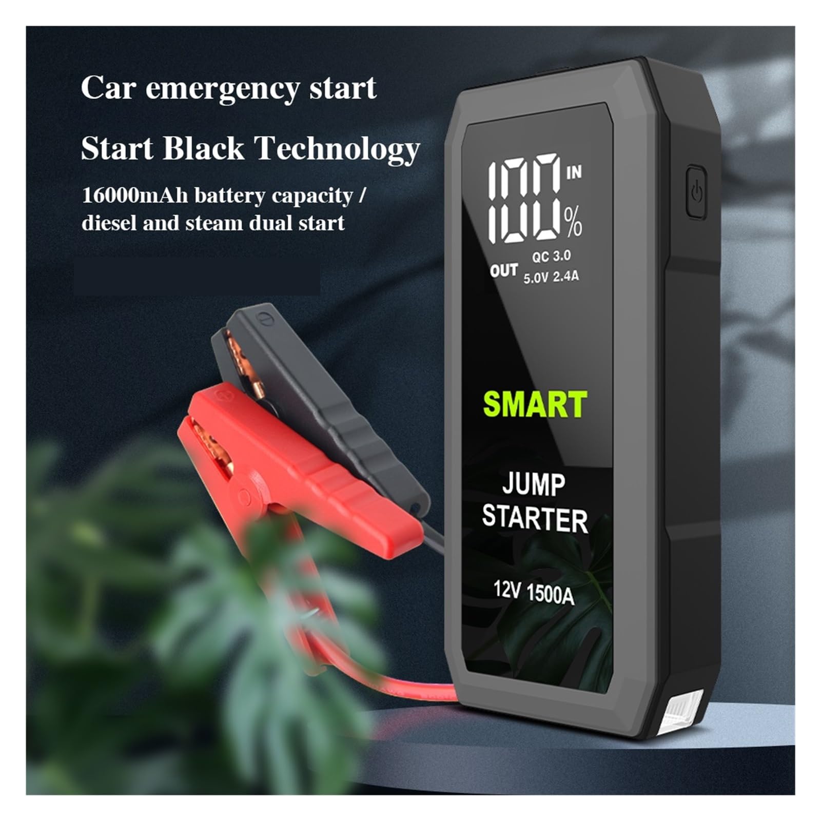 16000mAh 12V Urządzenie Do Uruchamiania Awaryjnego Samochodu Power Bank 600A Ładowarka Samochodowa Auto Awaryjne Urządzenie Rozruchowe Urządzenie Do Uruchamiania Awaryjnego Szybkie I Wydajne łAdowanie