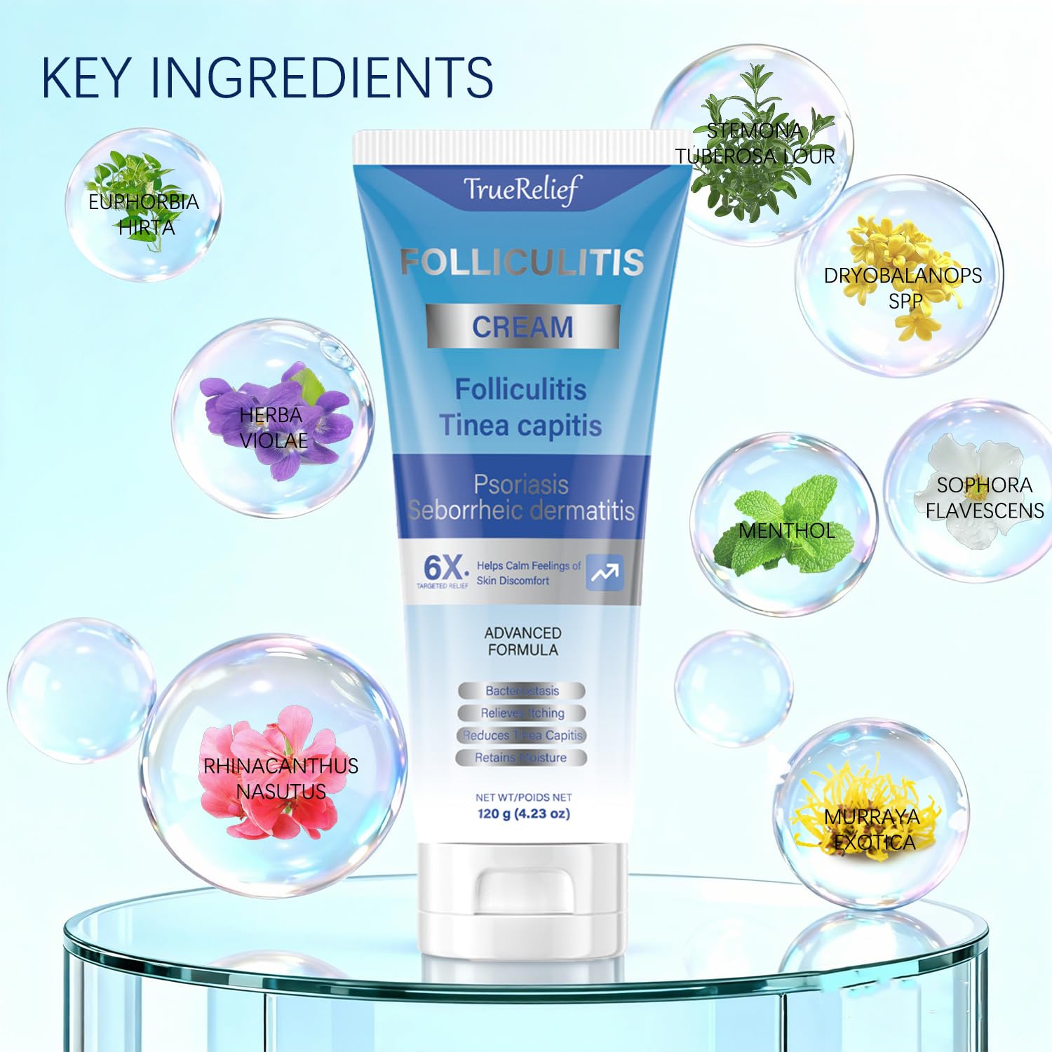 Folliculitis Cream | Soothes & Helps Clear Bumps on Scalp, Face, Body & Butt | for Ingrown Hairs, Razor Bumps & Acne | 120g (02)